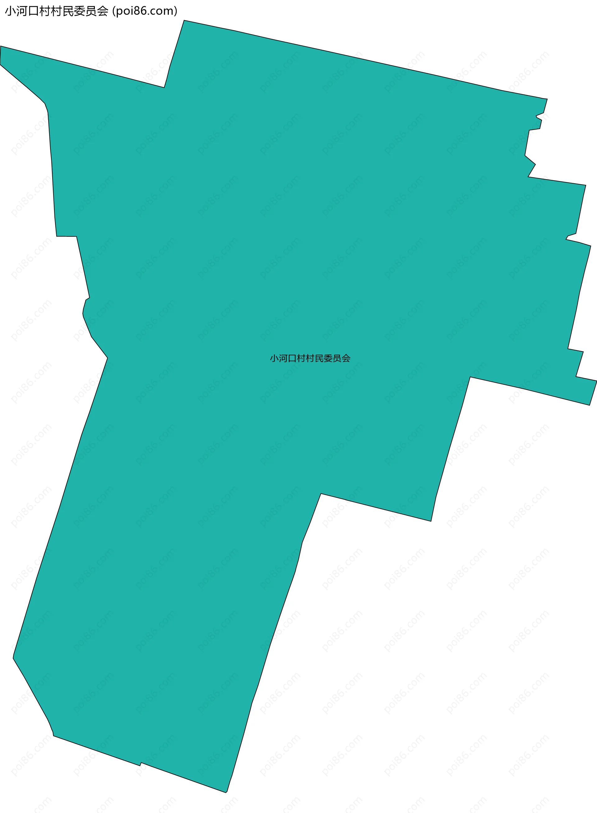 小河口村村民委员会边界地图