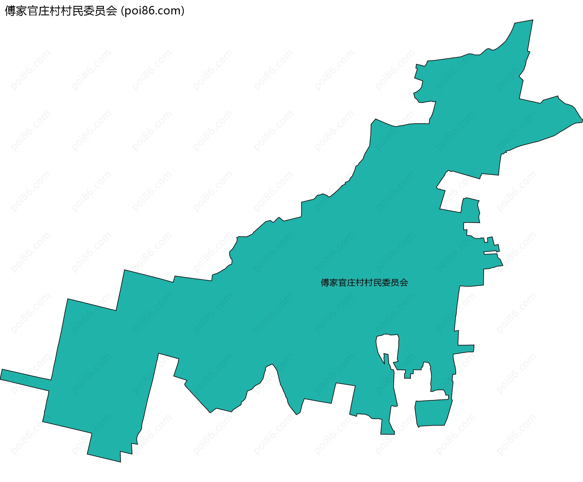 傅家官庄村村民委员会边界地图