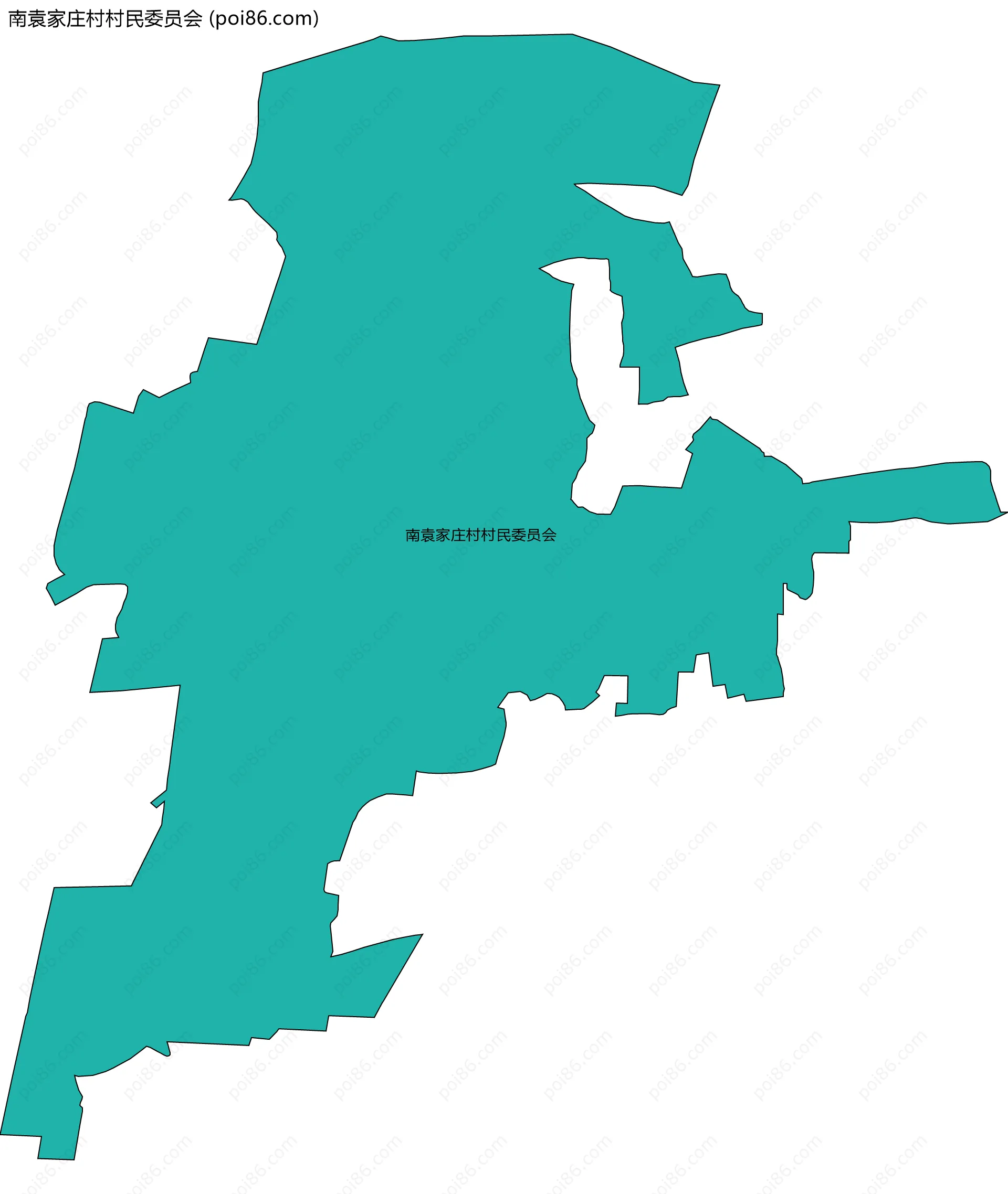 南袁家庄村村民委员会边界地图