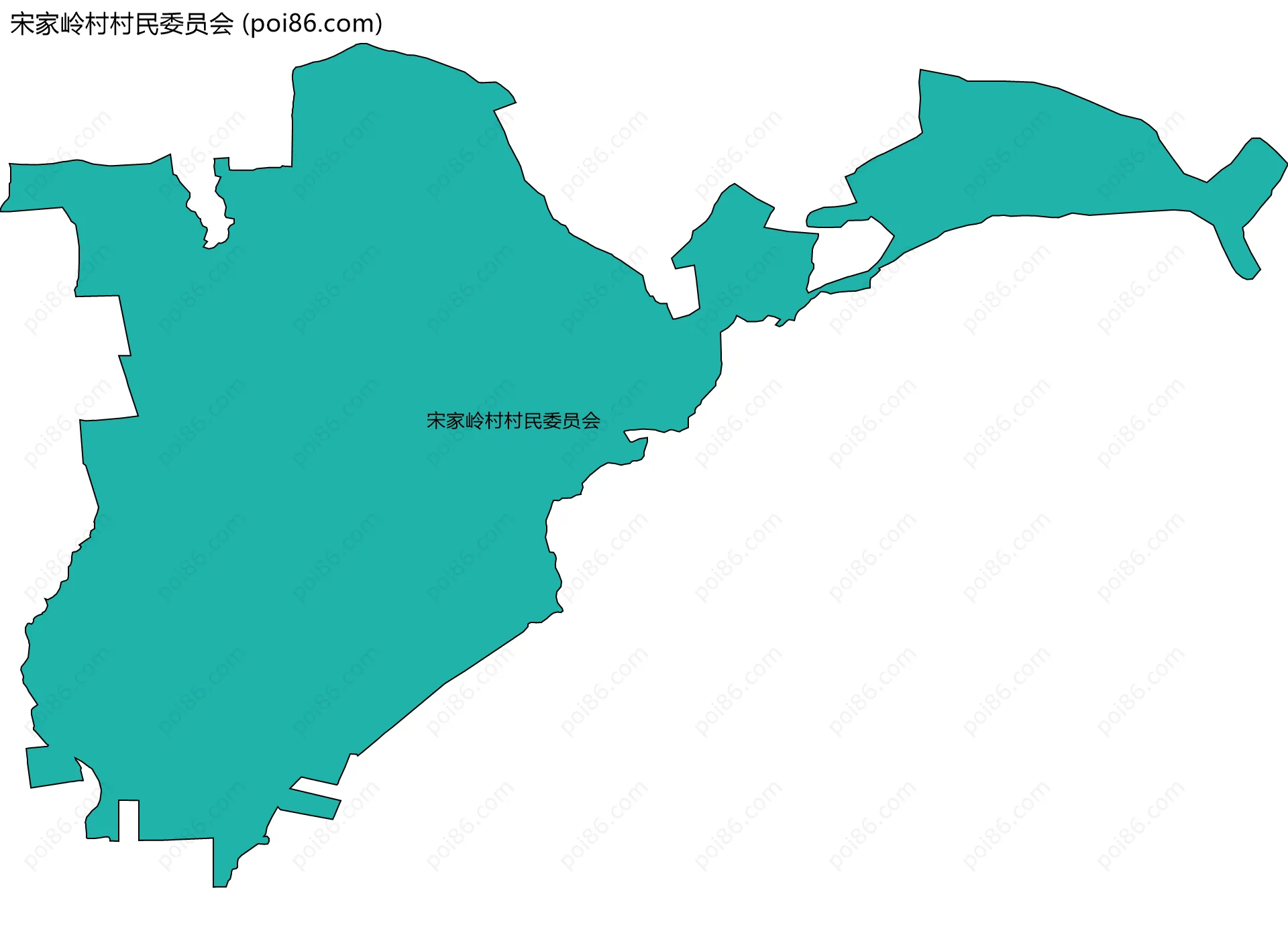 宋家岭村村民委员会边界地图
