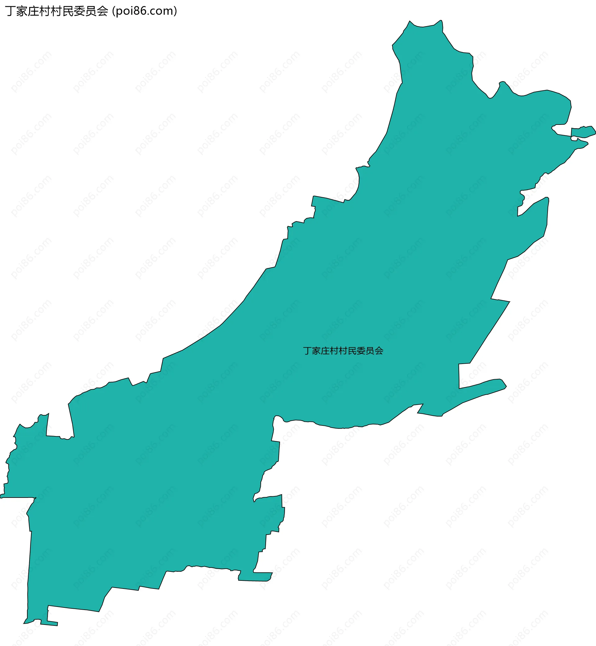 丁家庄村村民委员会边界地图