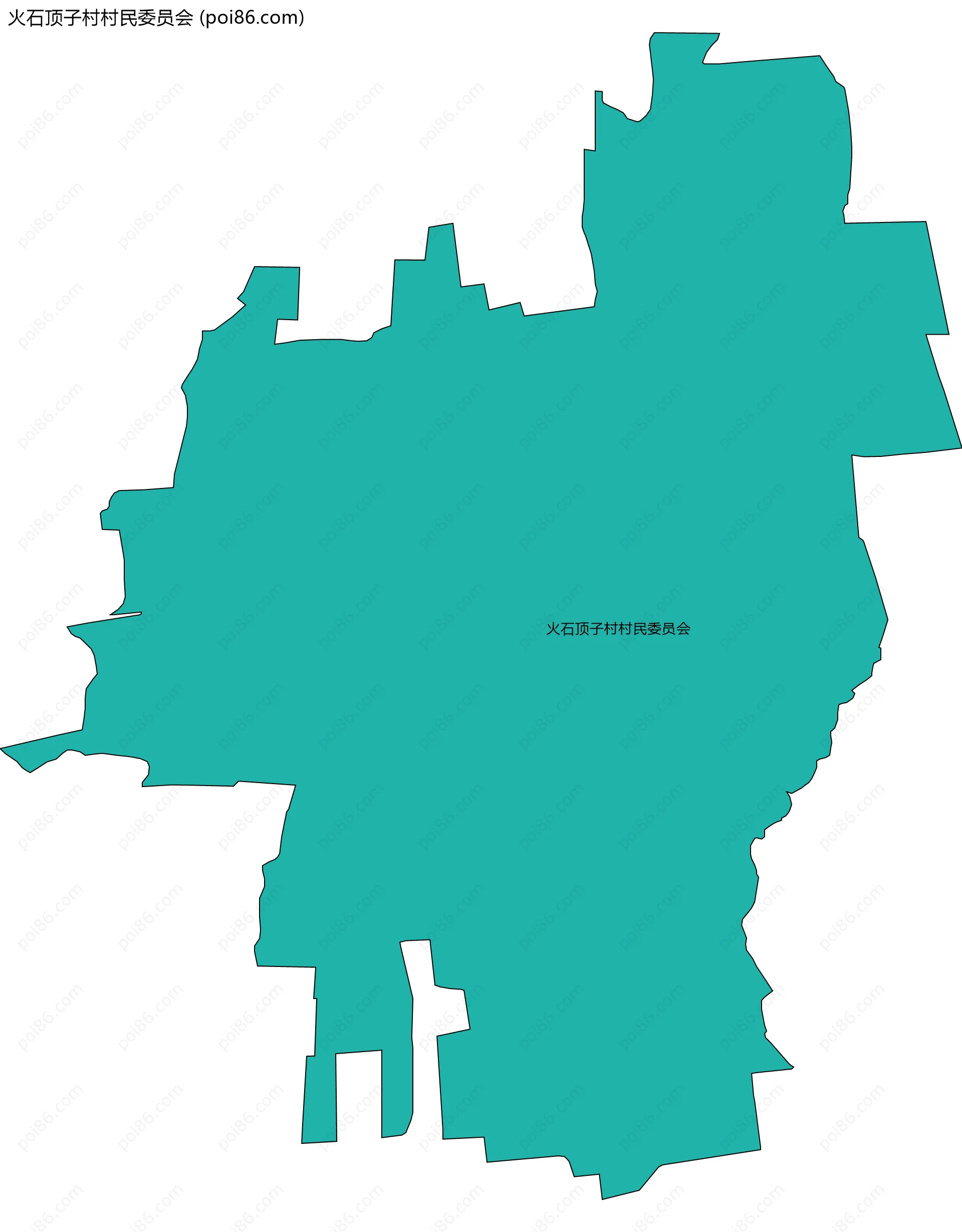 火石顶子村村民委员会边界地图