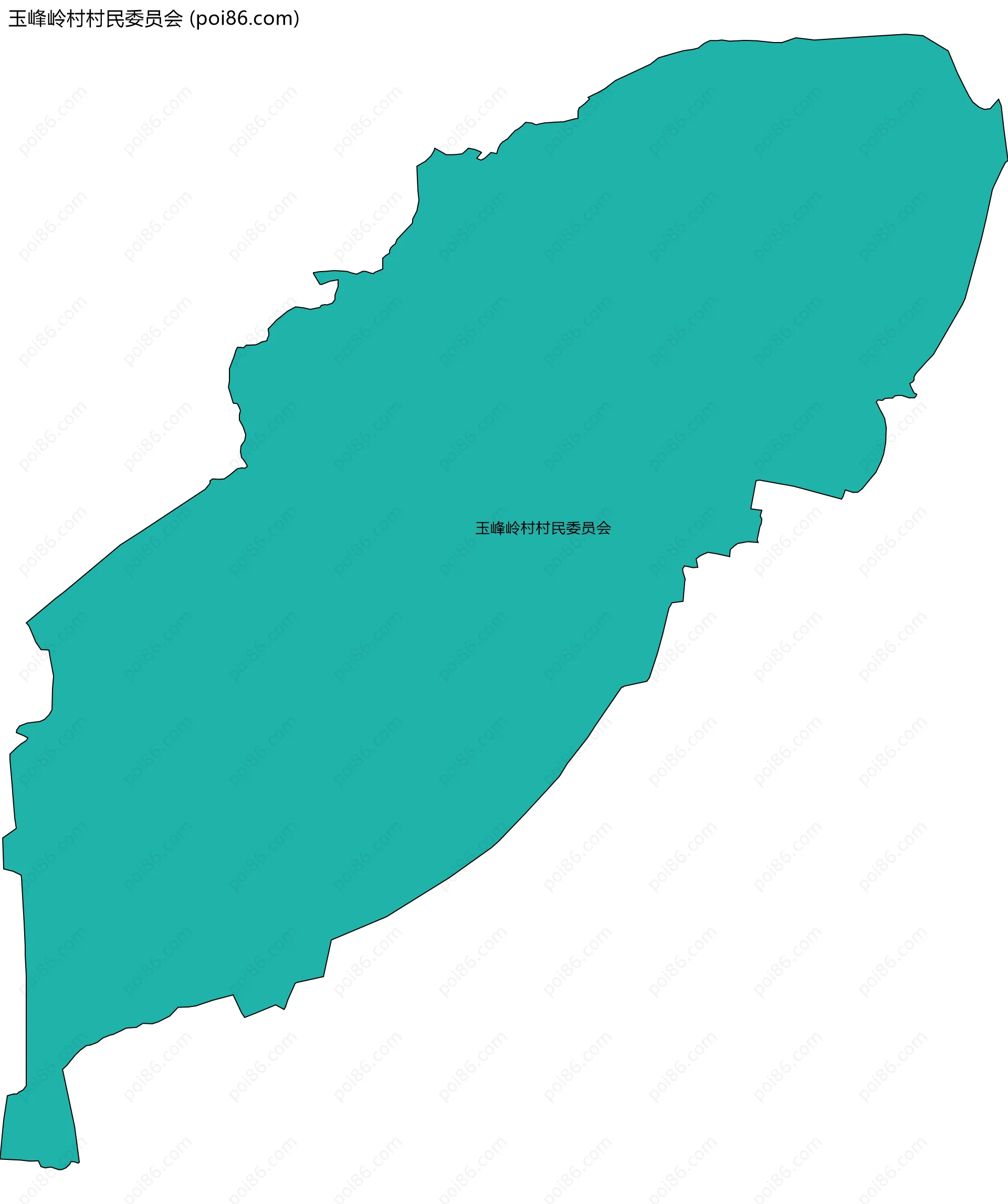 玉峰岭村村民委员会边界地图