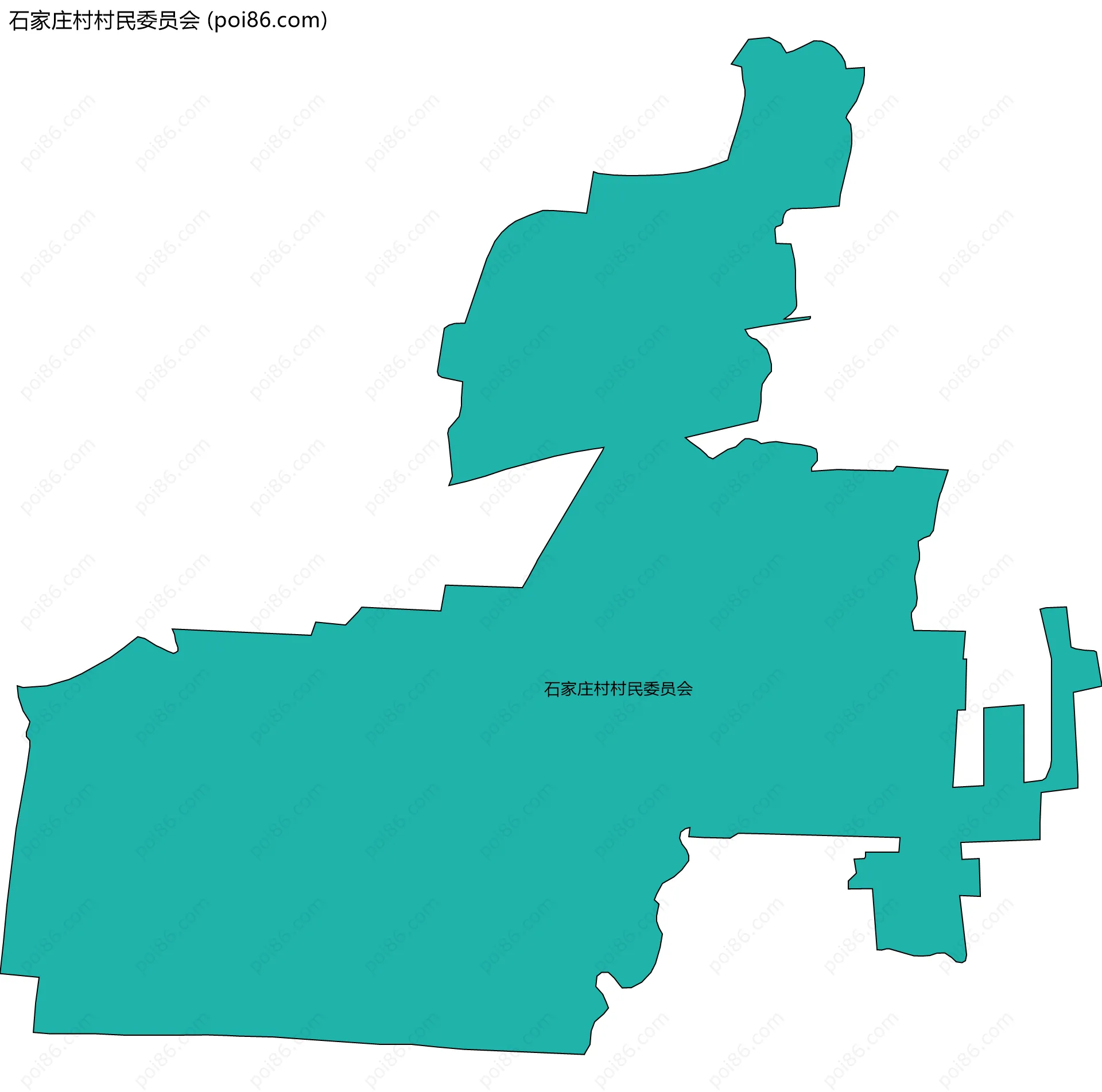 石家庄村村民委员会边界地图