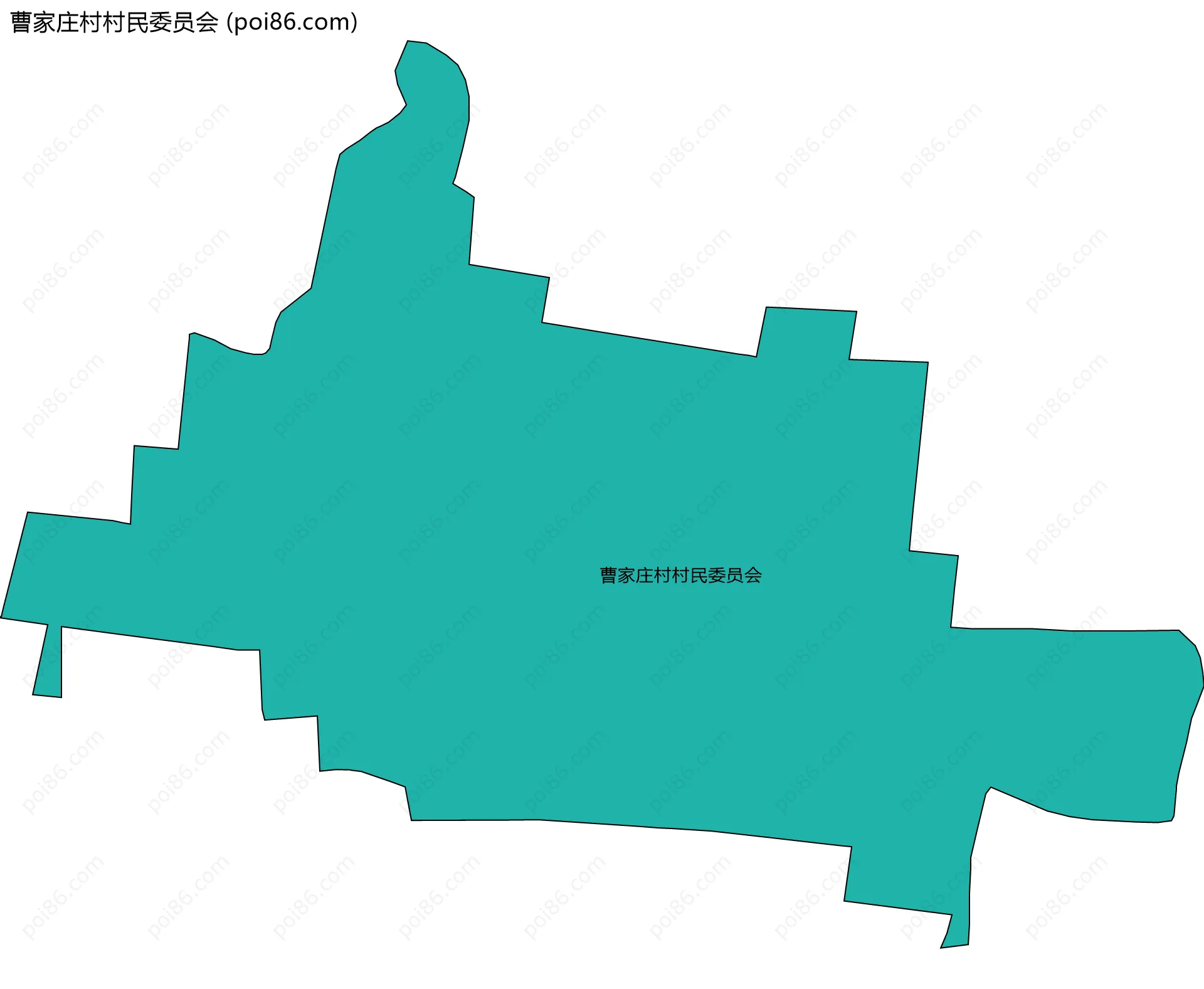 曹家庄村村民委员会边界地图