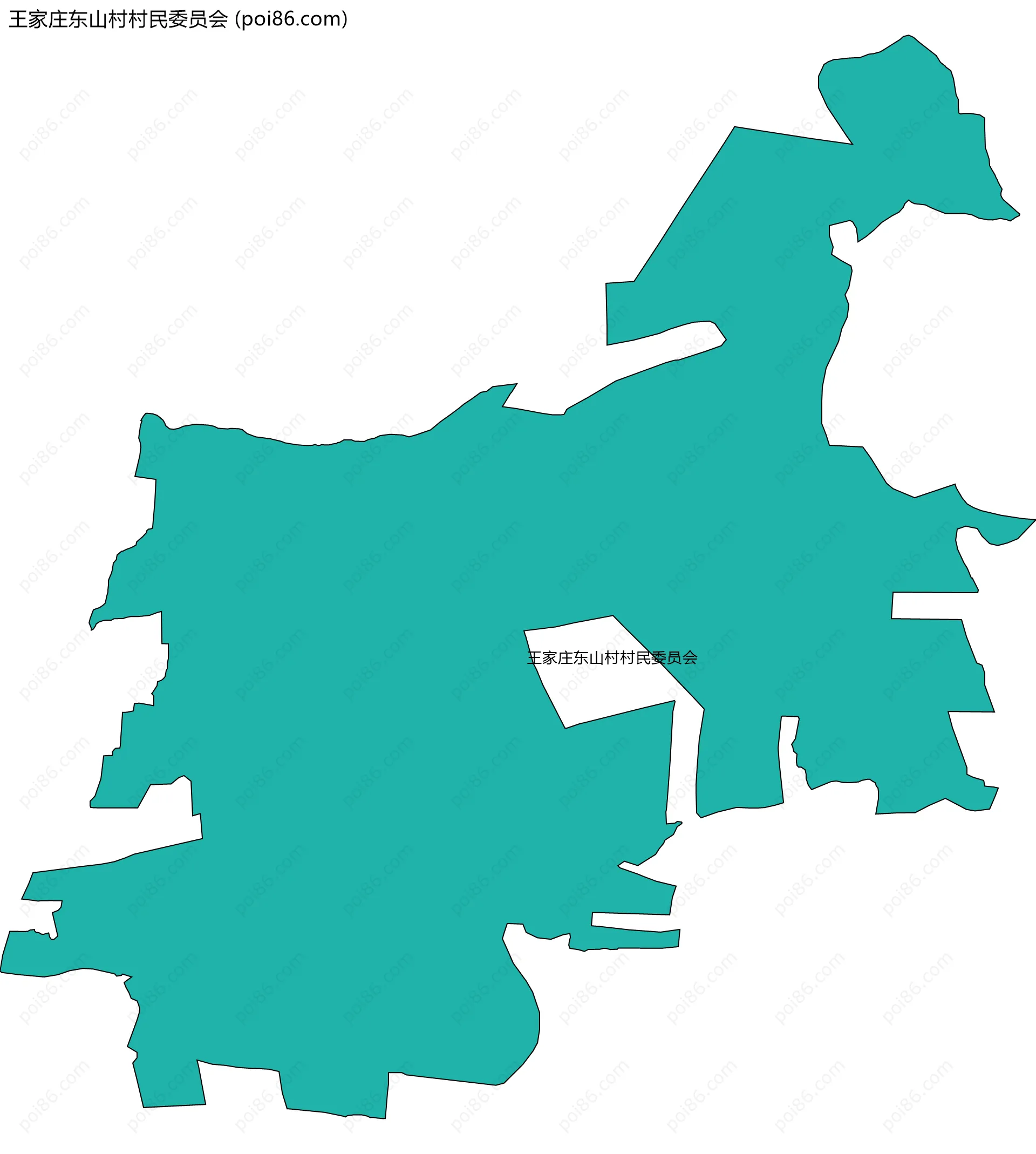 王家庄东山村村民委员会边界地图
