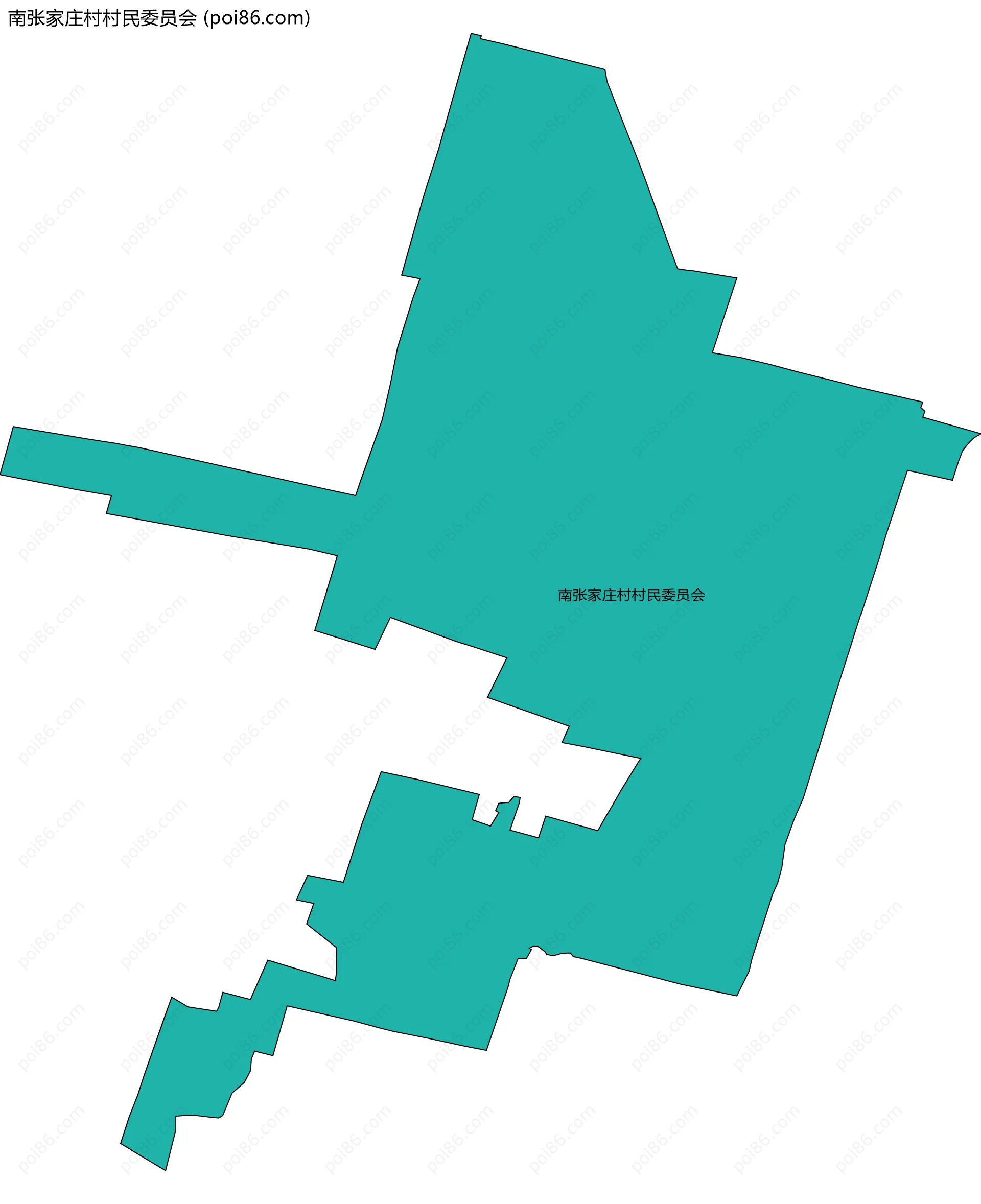 南张家庄村村民委员会边界地图