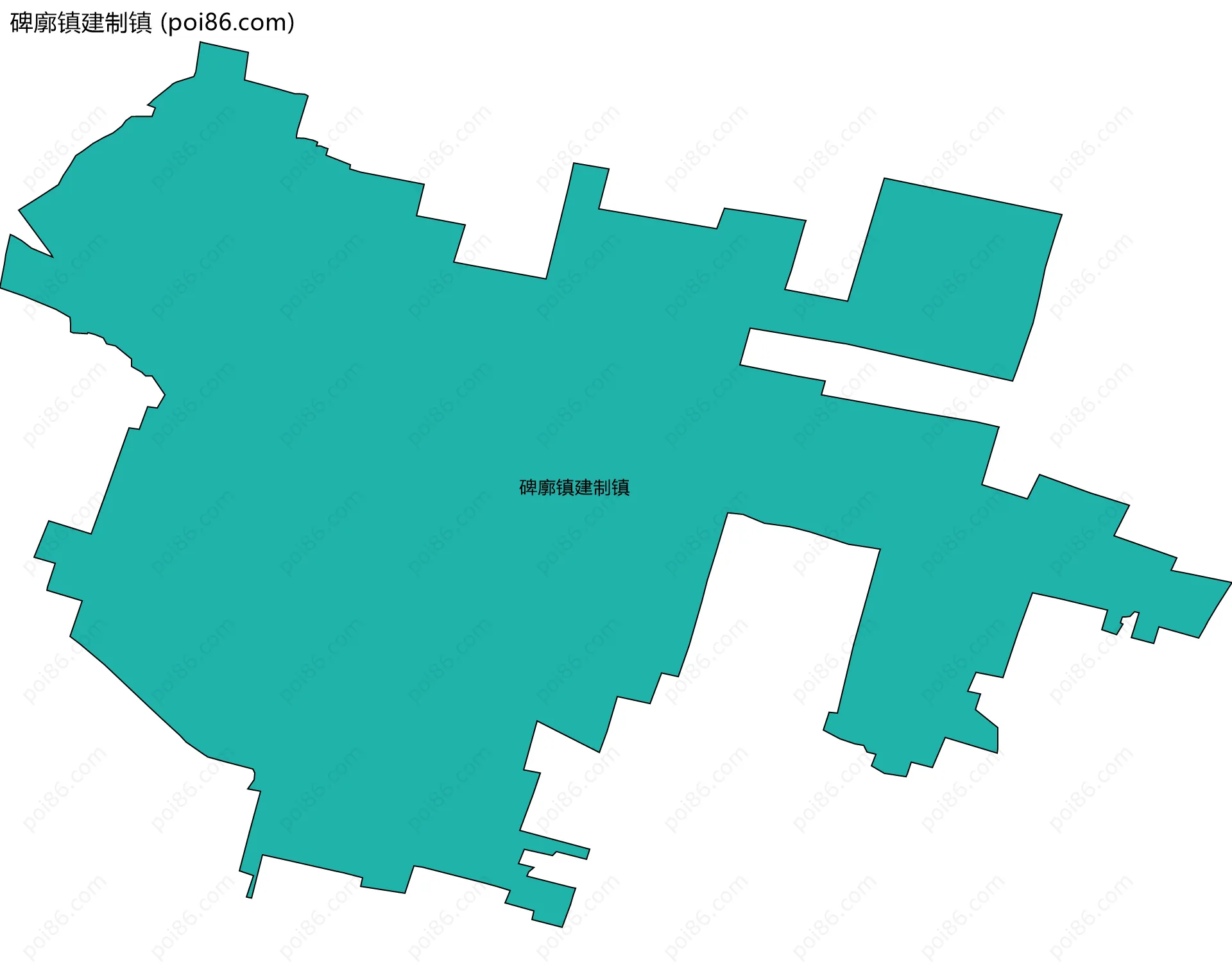 碑廓镇建制镇边界地图