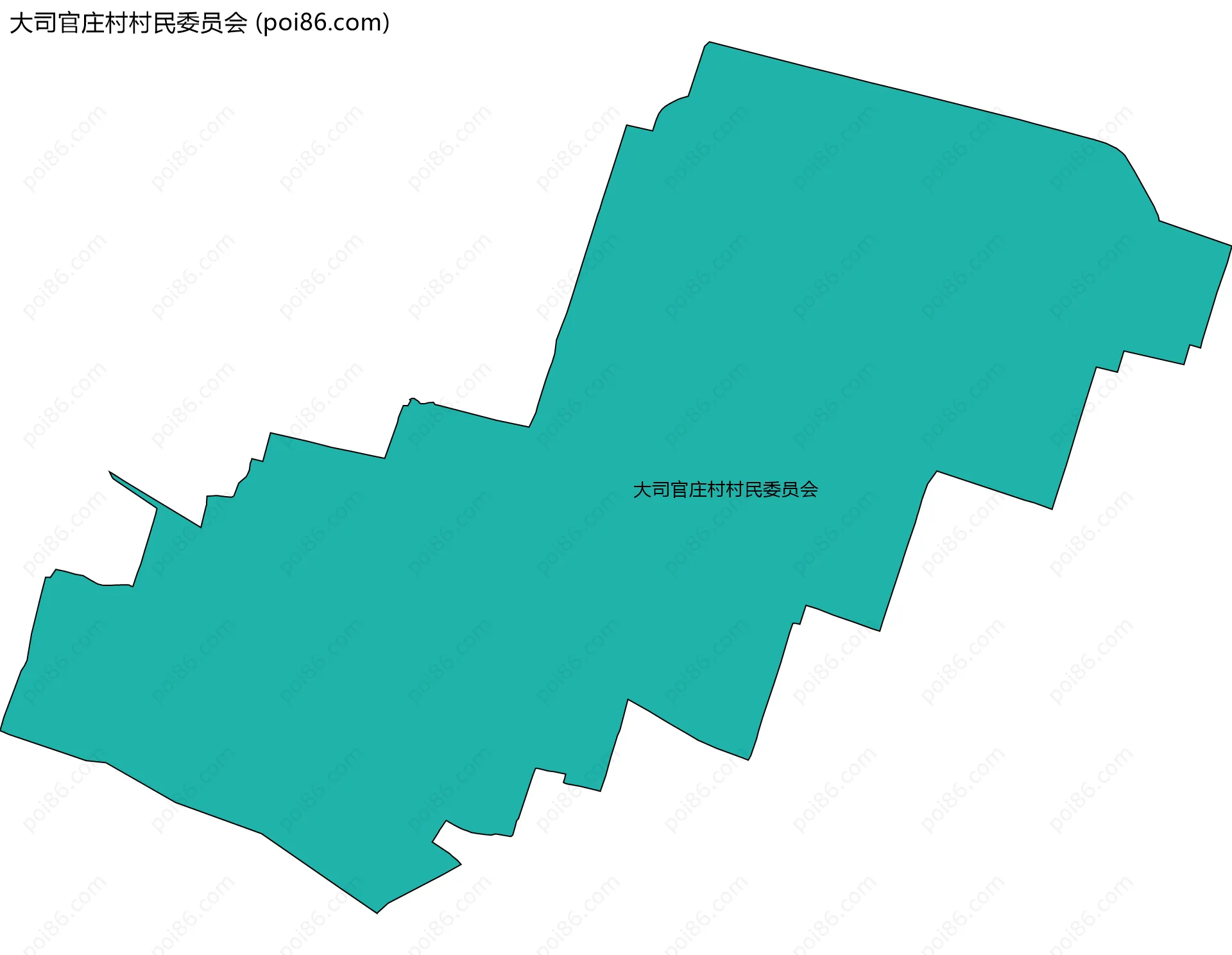 大司官庄村村民委员会边界地图