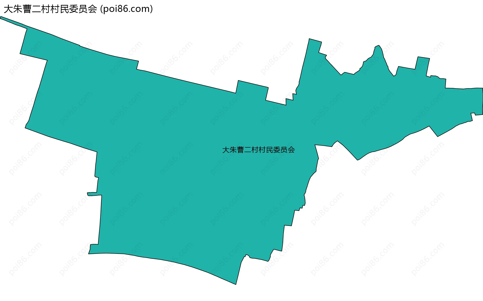大朱曹二村村民委员会边界地图