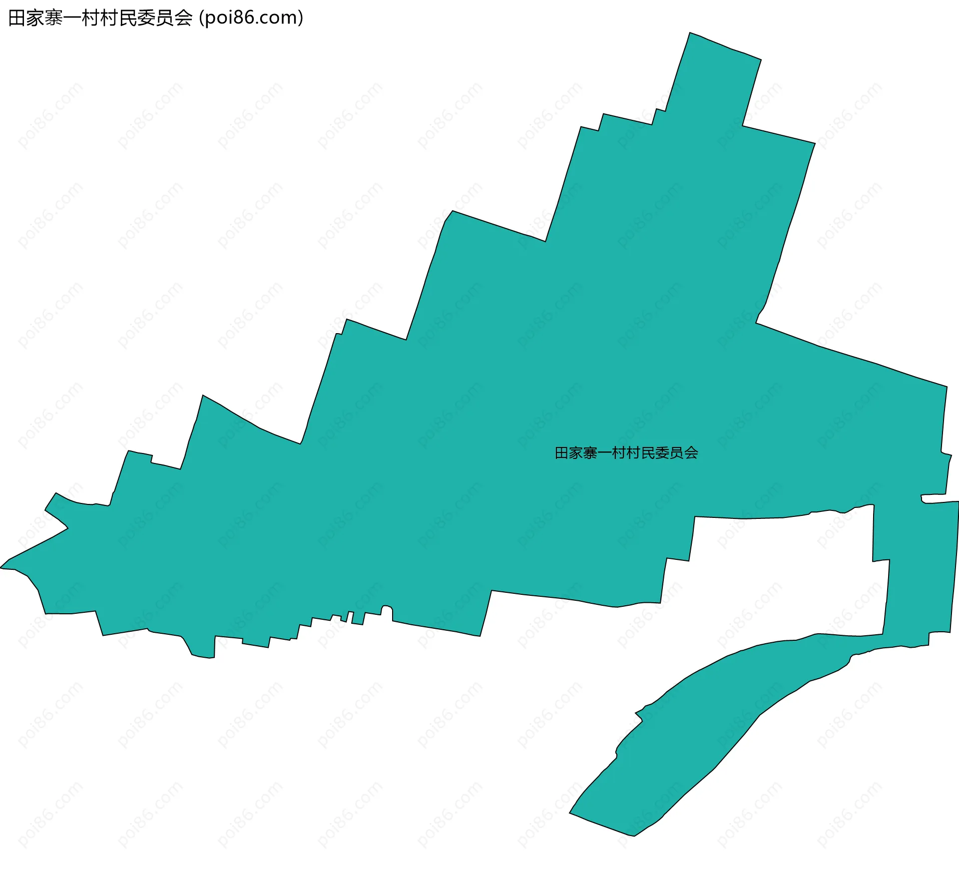 田家寨一村村民委员会边界地图