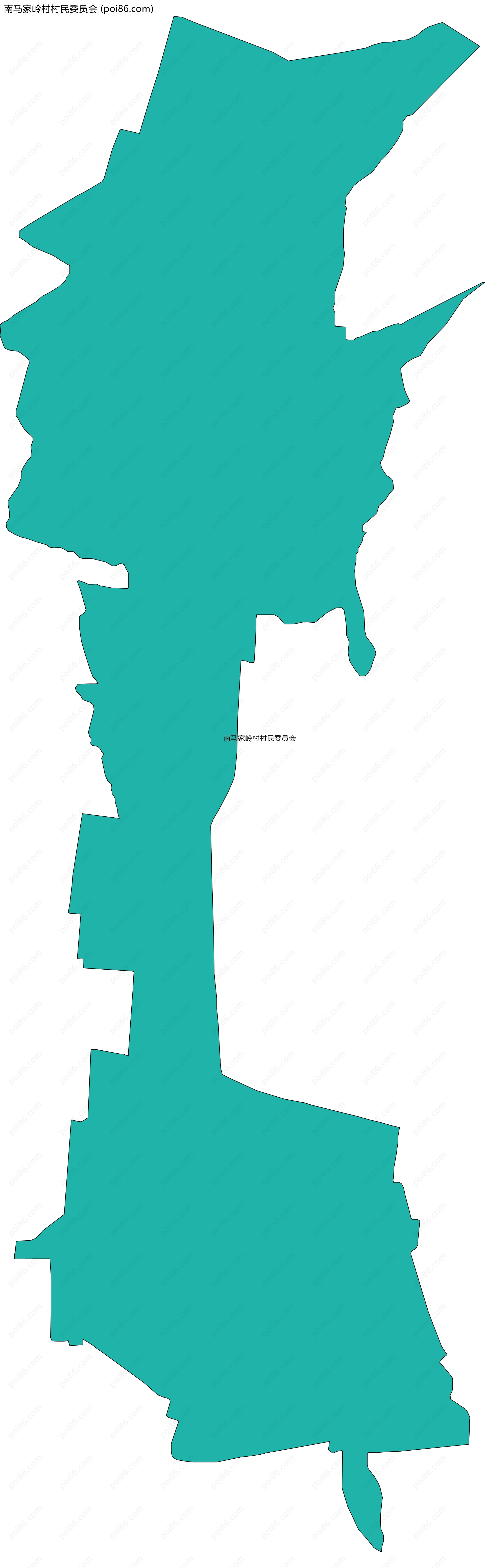 南马家岭村村民委员会边界地图