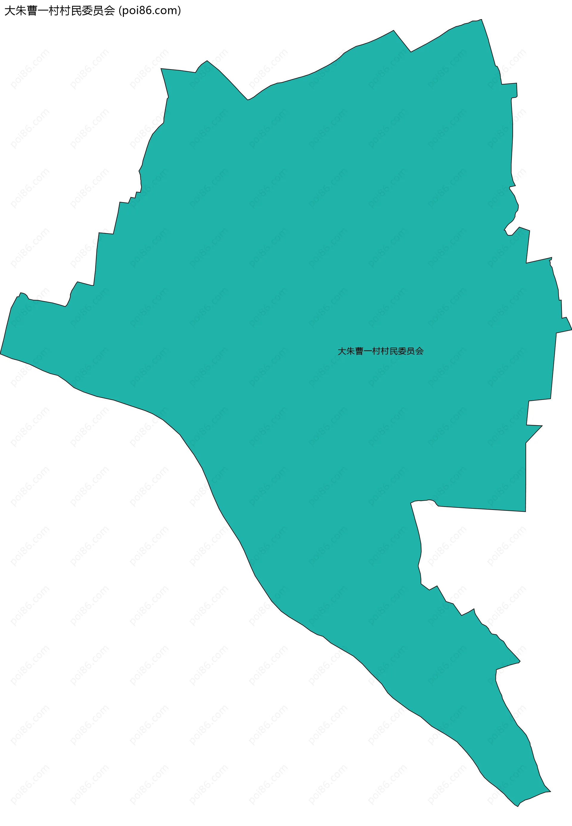 大朱曹一村村民委员会边界地图