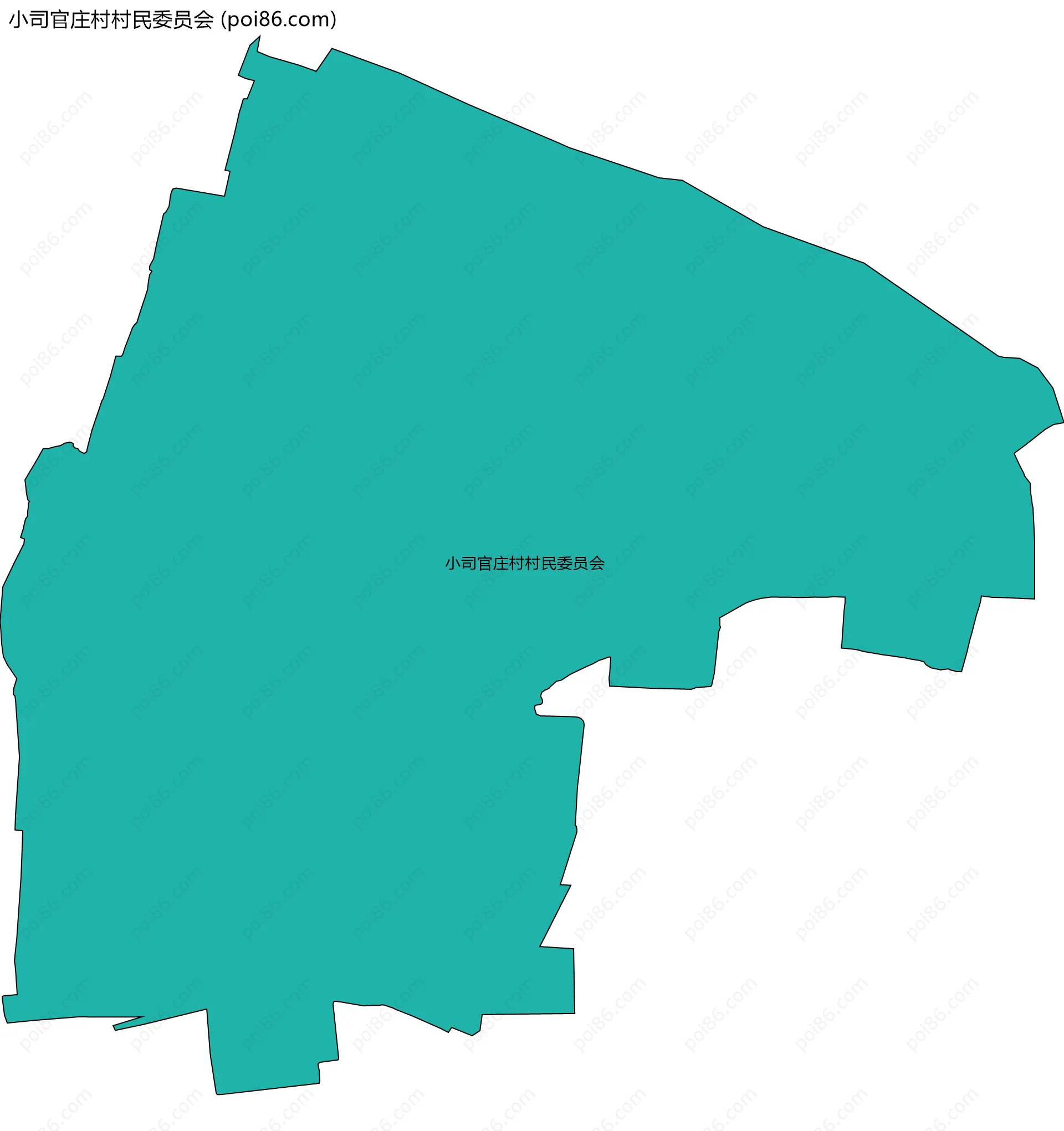 小司官庄村村民委员会边界地图