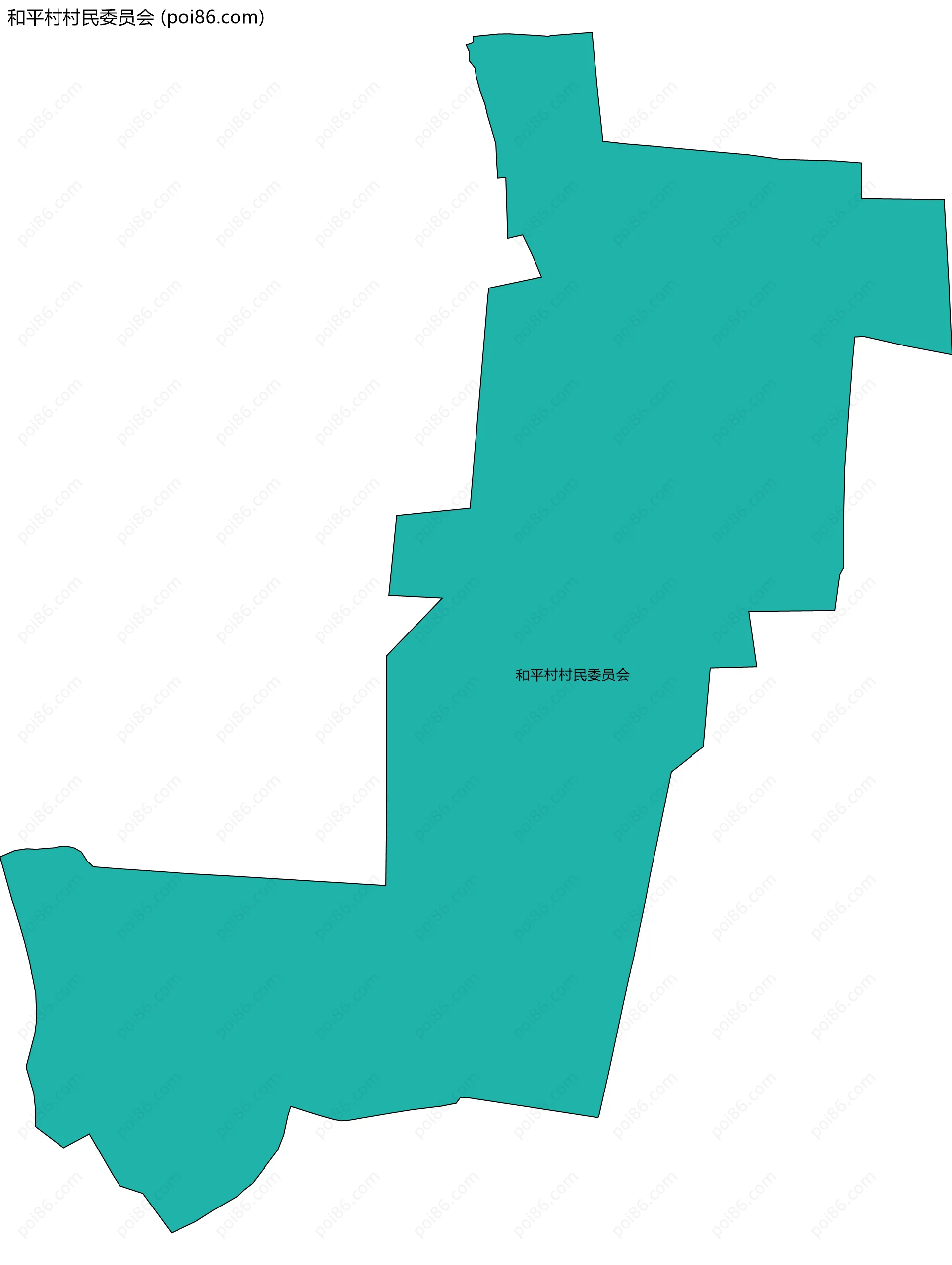 和平村村民委员会边界地图