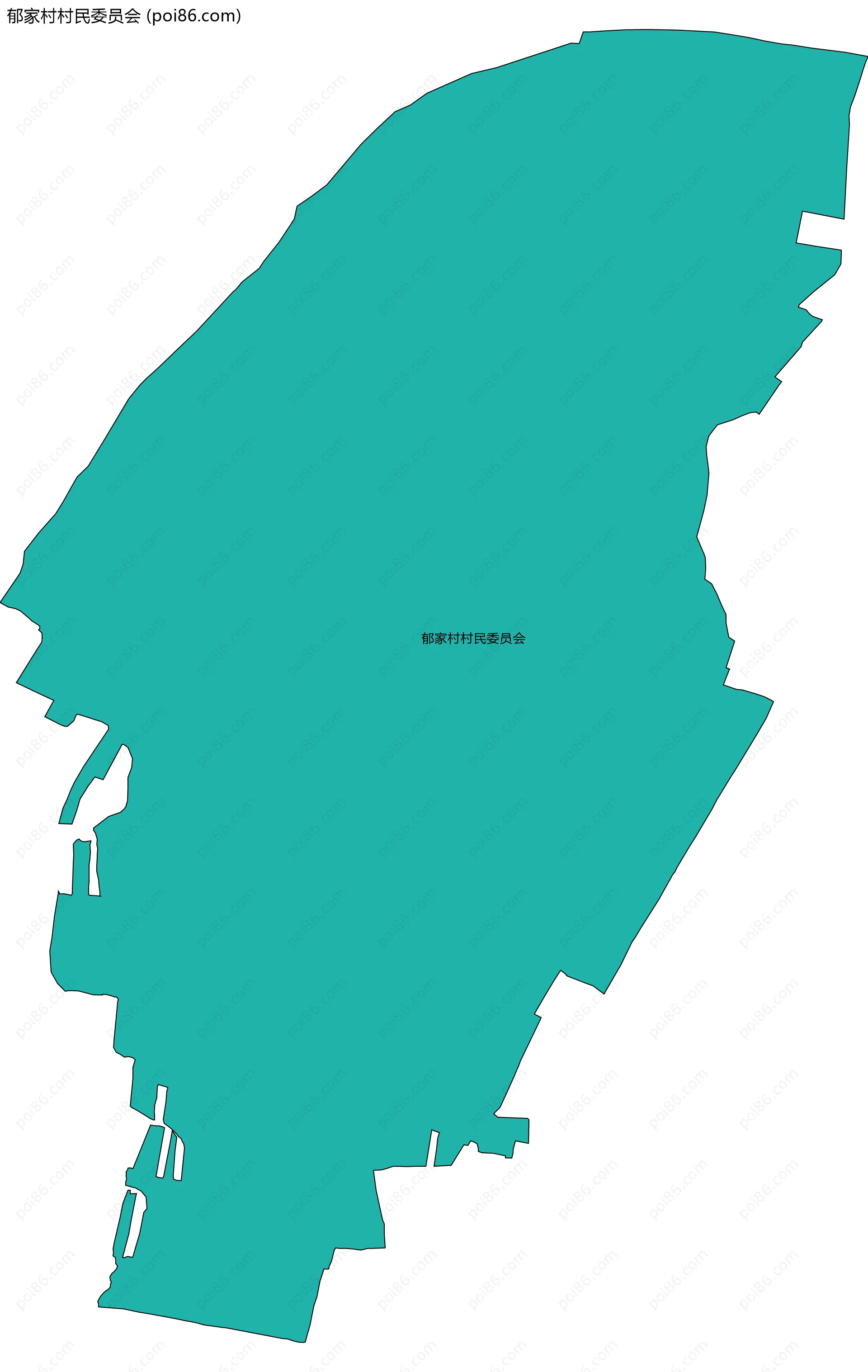 郁家村村民委员会边界地图