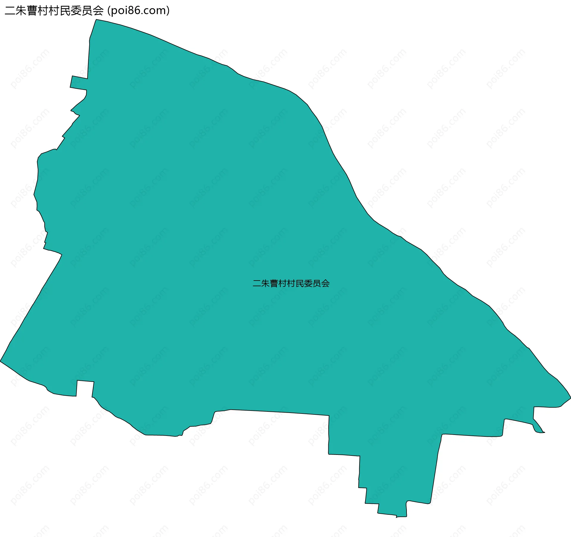 二朱曹村村民委员会边界地图