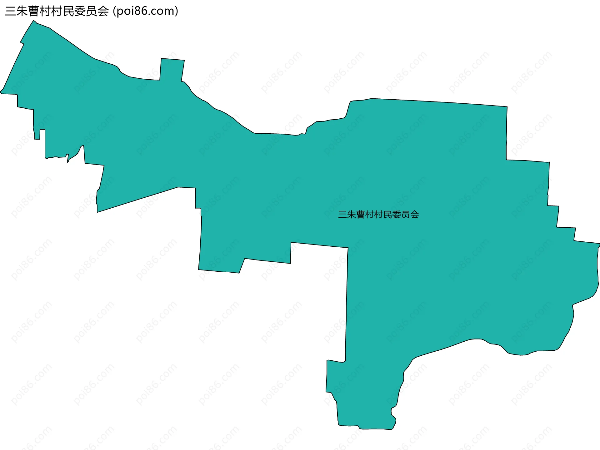 三朱曹村村民委员会边界地图