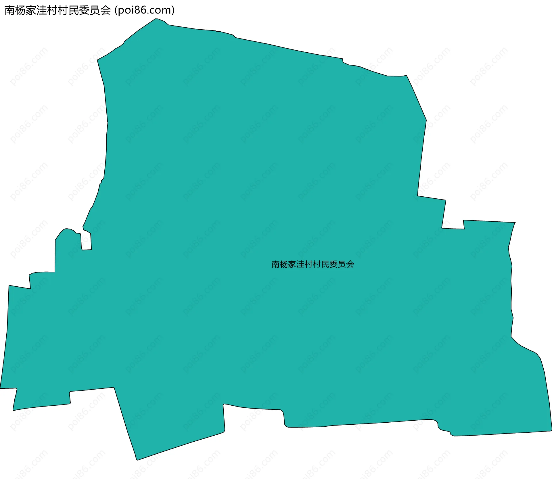 南杨家洼村村民委员会边界地图