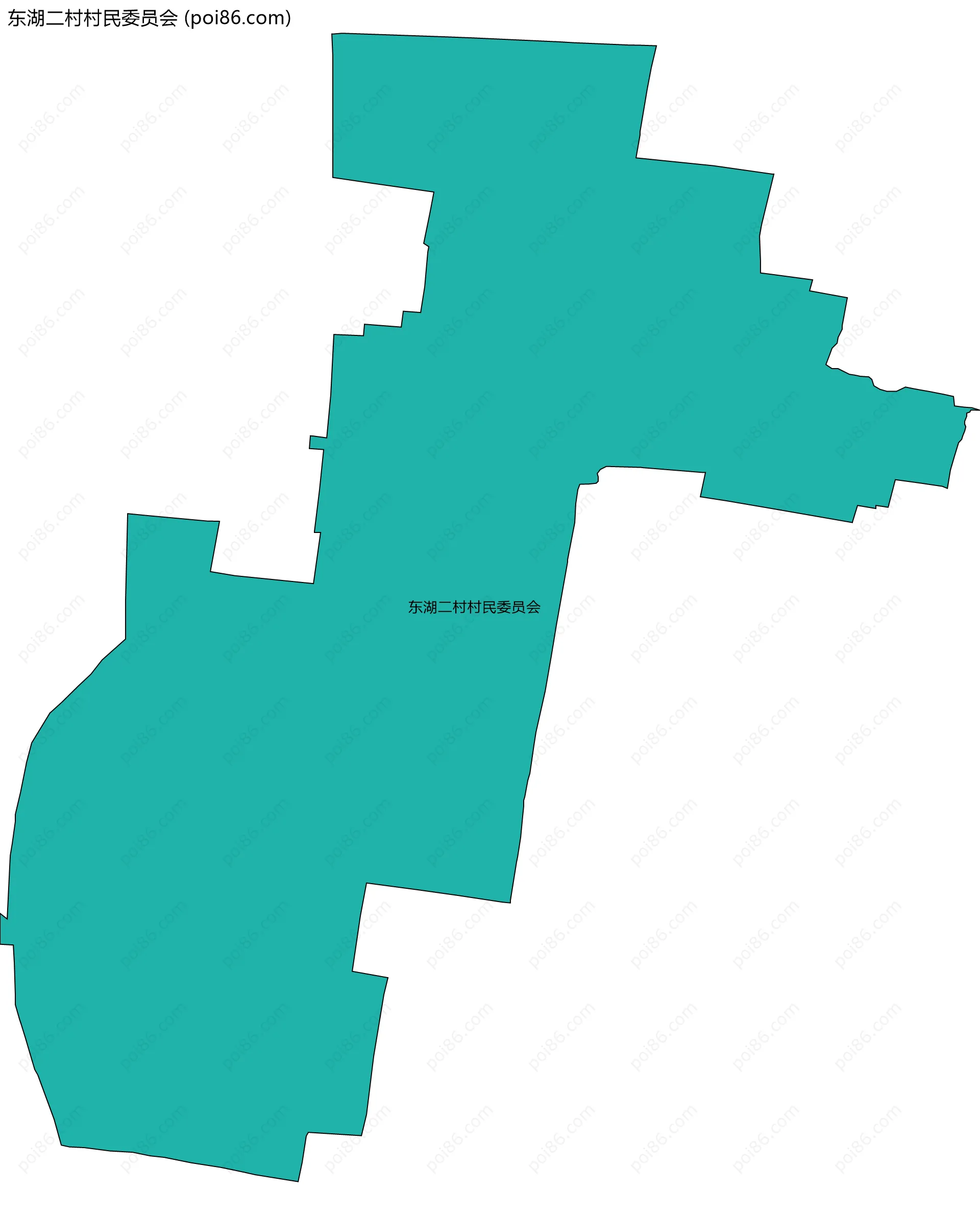 东湖二村村民委员会边界地图