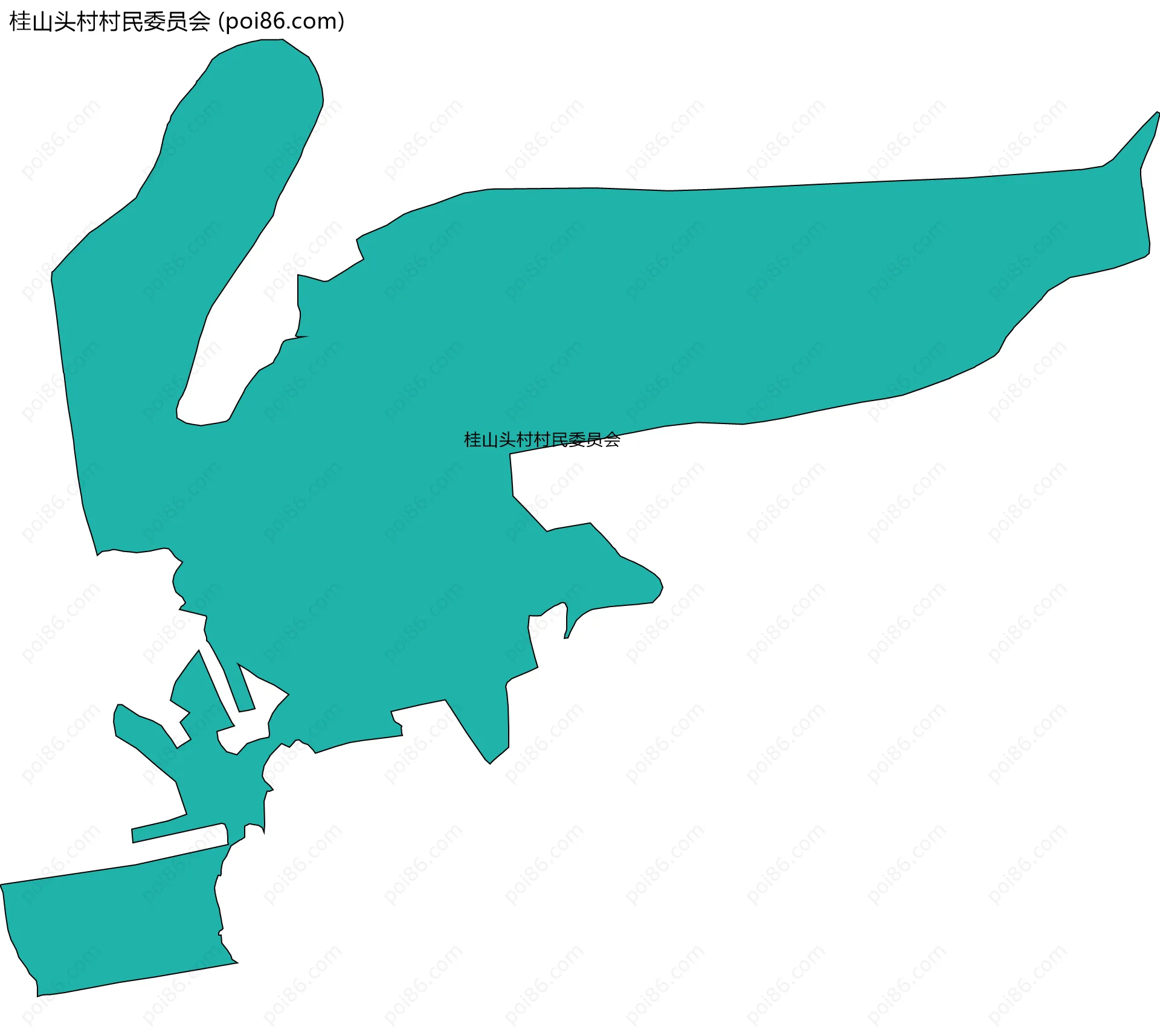 桂山头村村民委员会边界地图