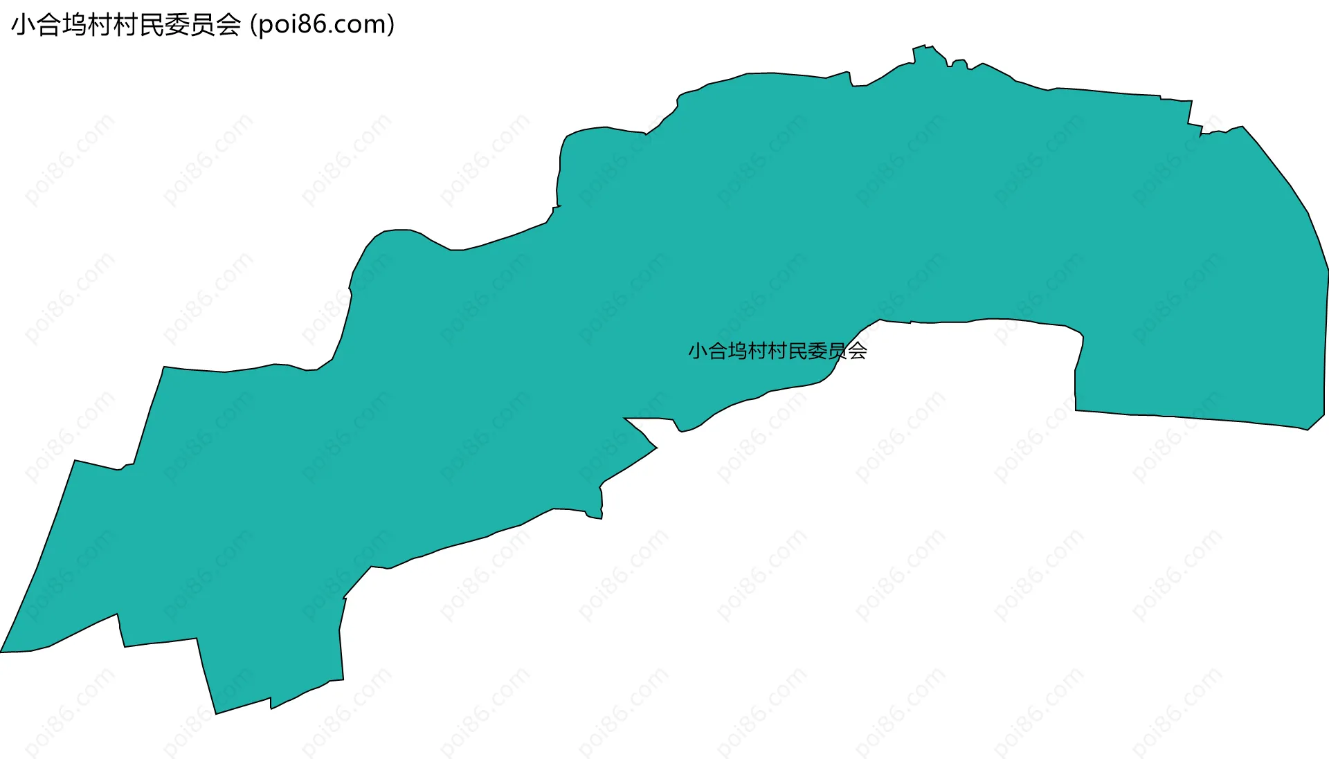 小合坞村村民委员会边界地图