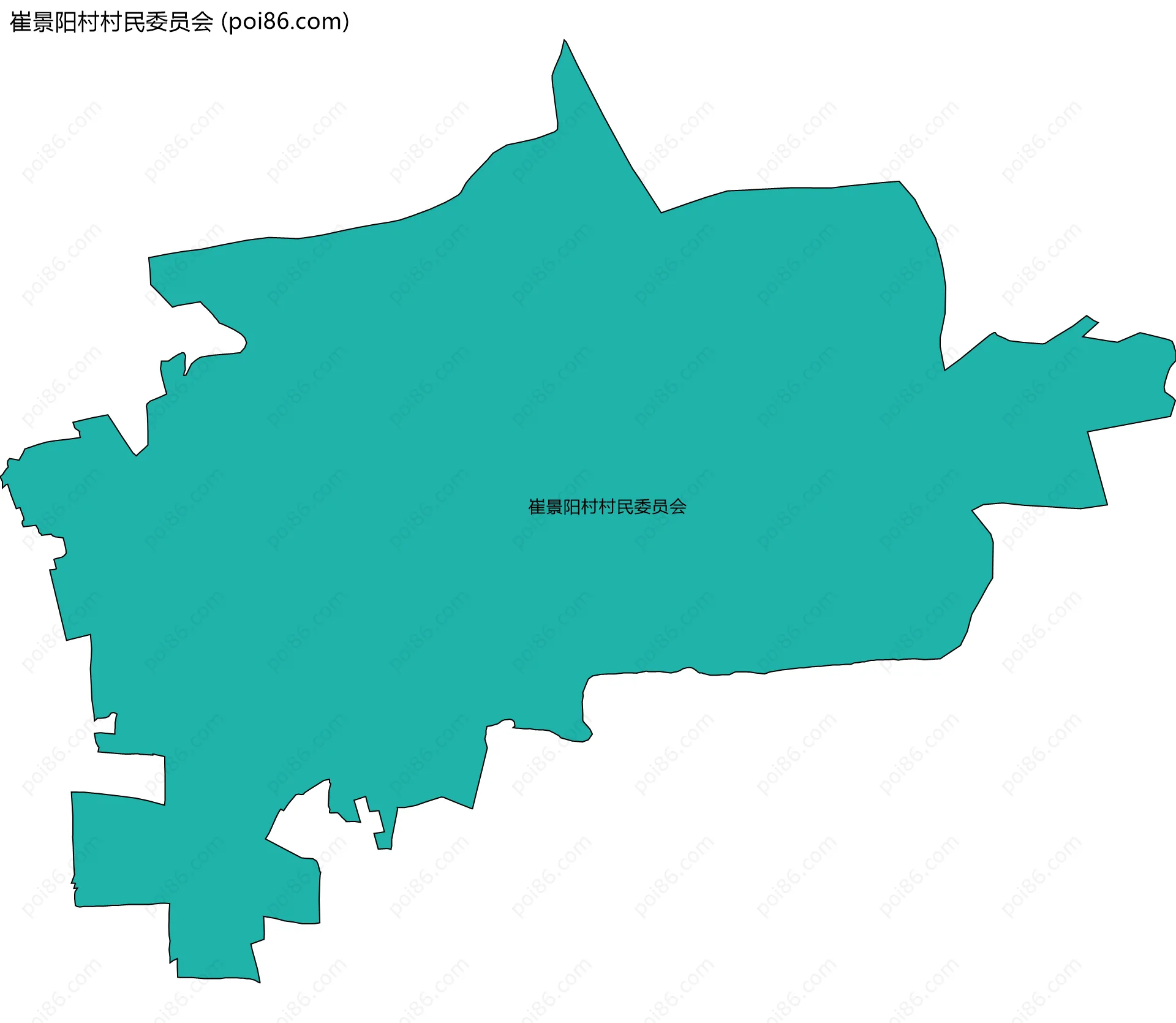 崔景阳村村民委员会边界地图
