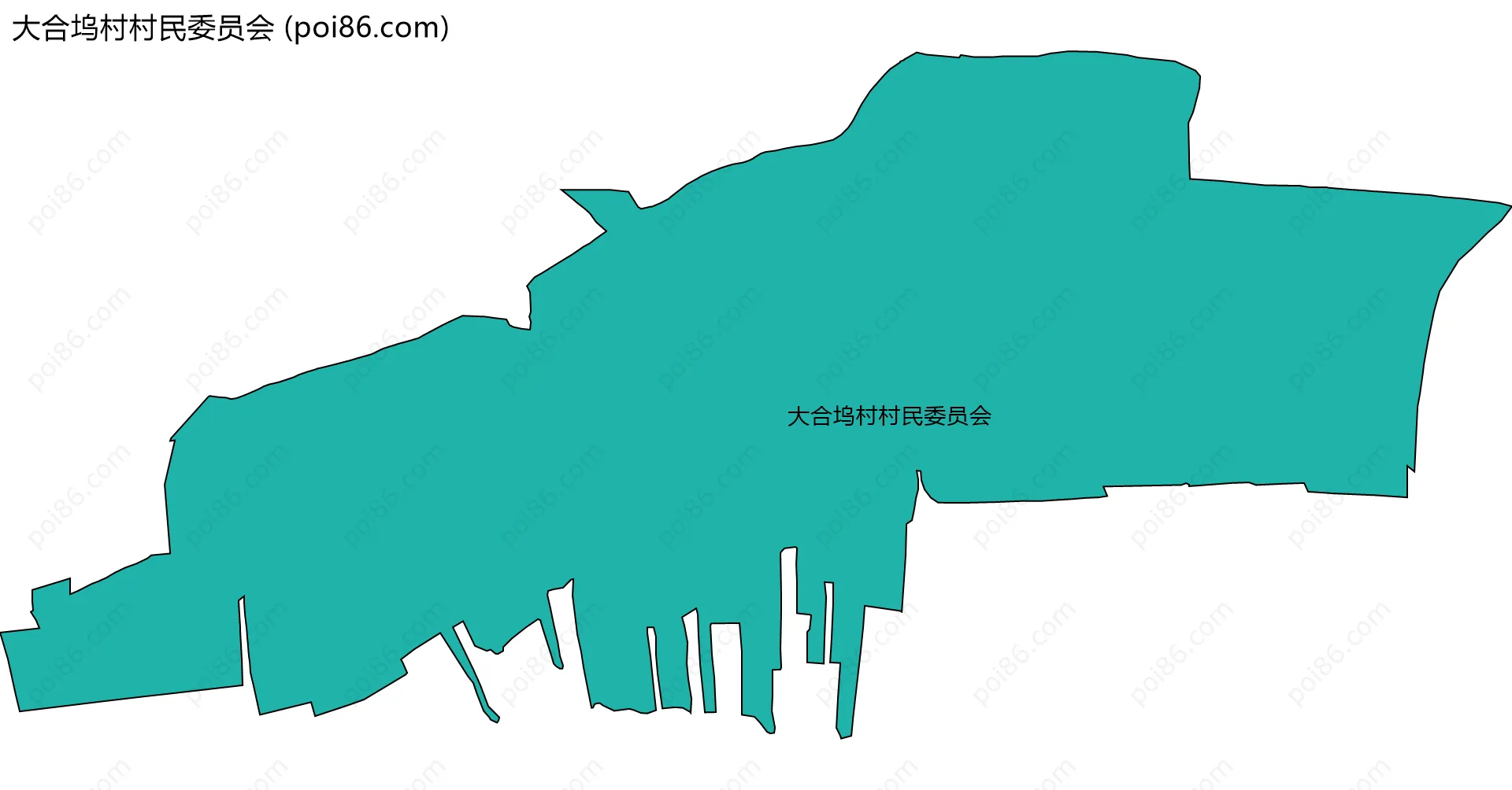 大合坞村村民委员会边界地图