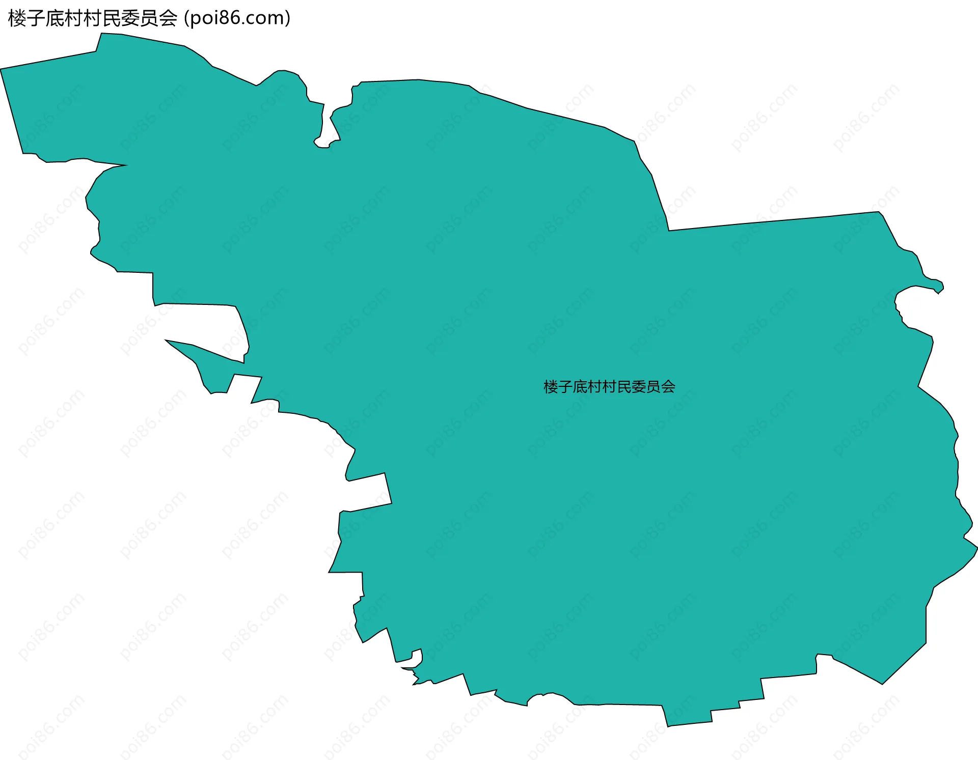 楼子底村村民委员会边界地图