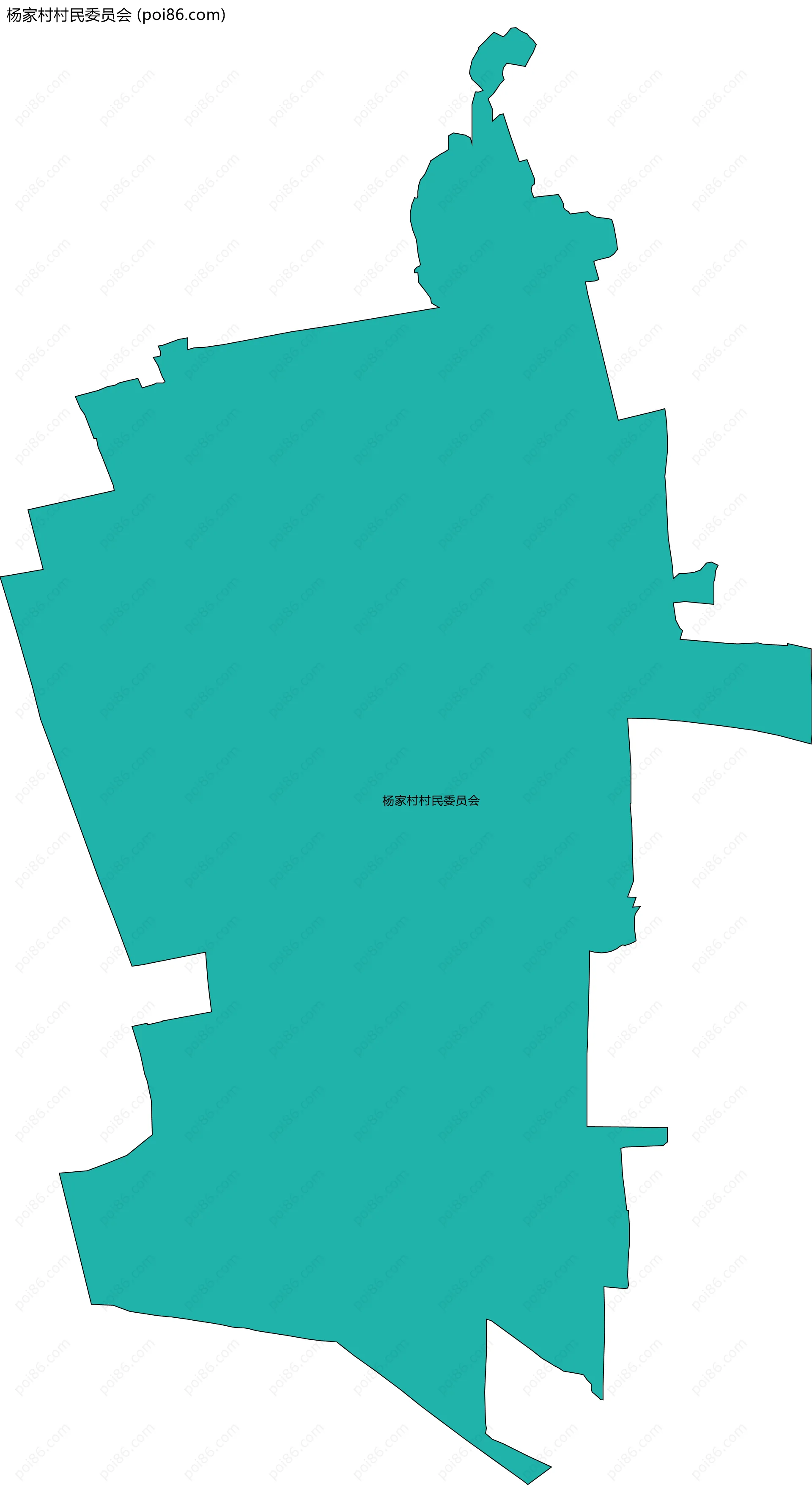 杨家村村民委员会边界地图