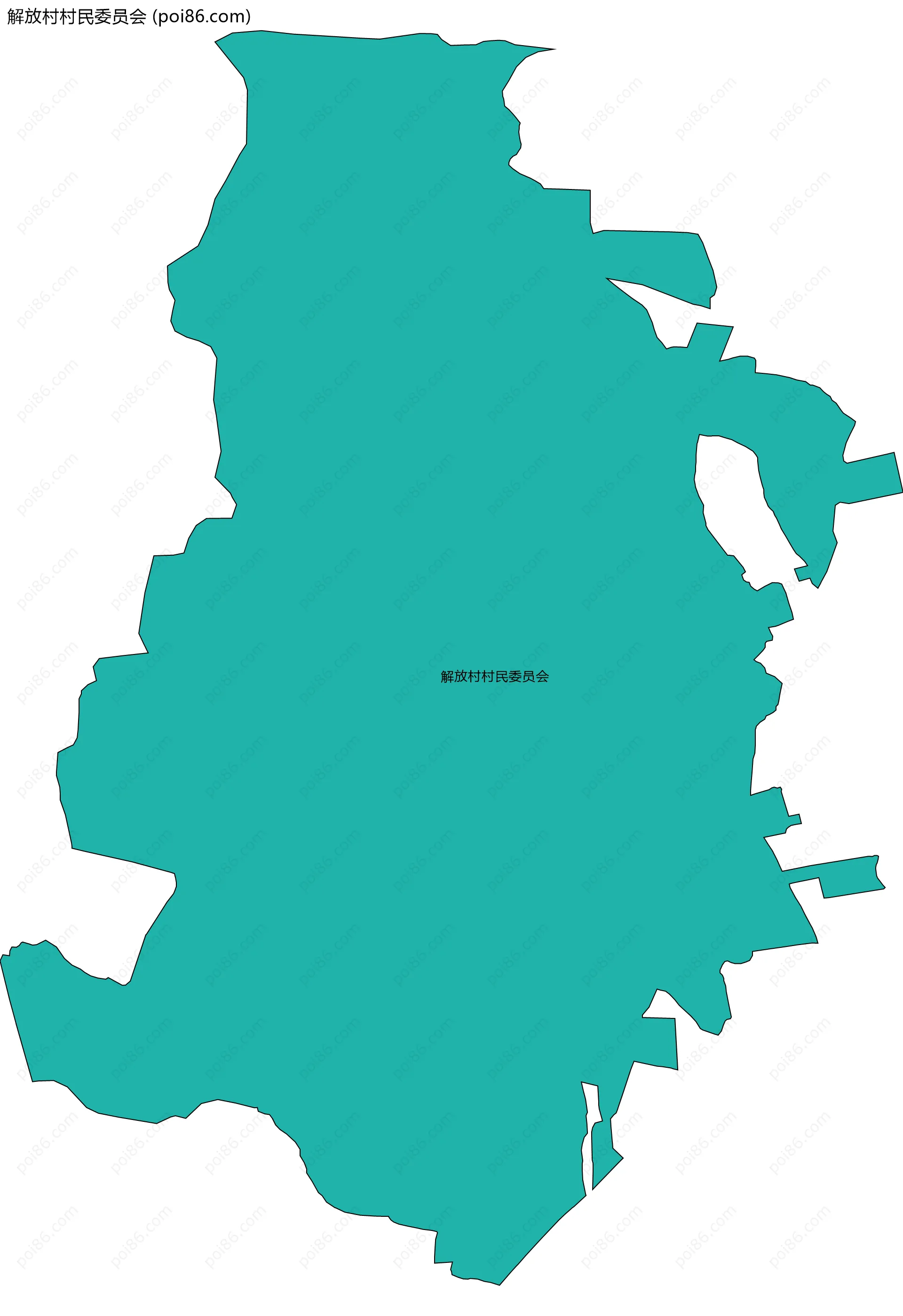 解放村村民委员会边界地图