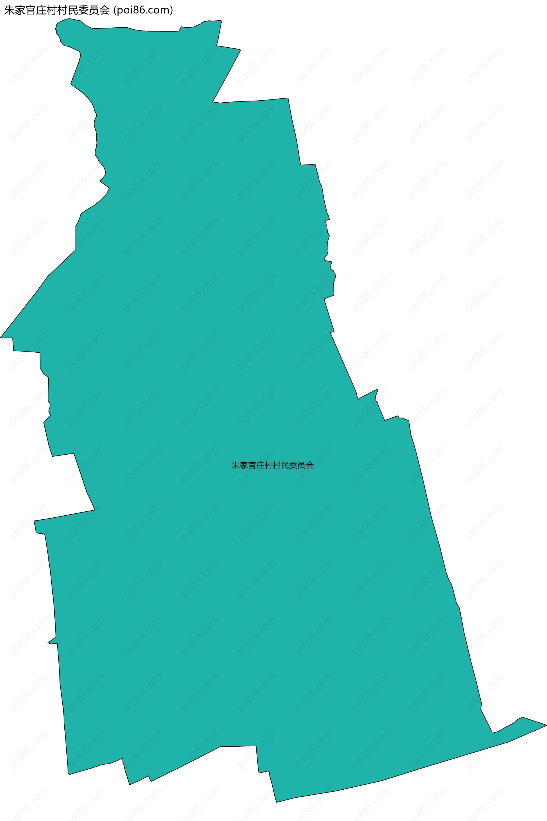 朱家官庄村村民委员会边界地图