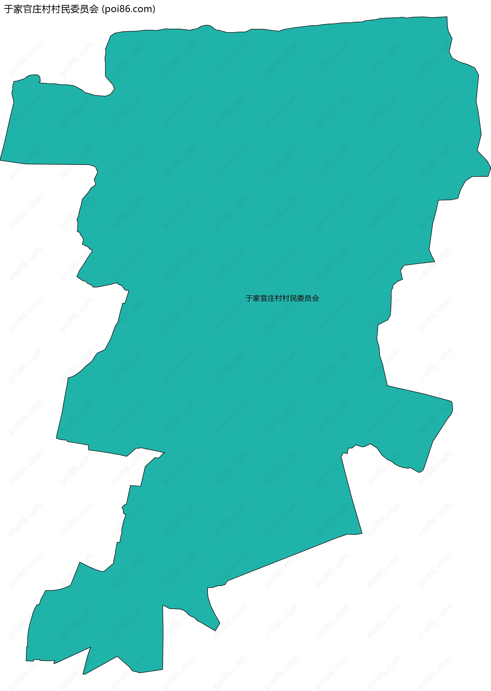 于家官庄村村民委员会边界地图