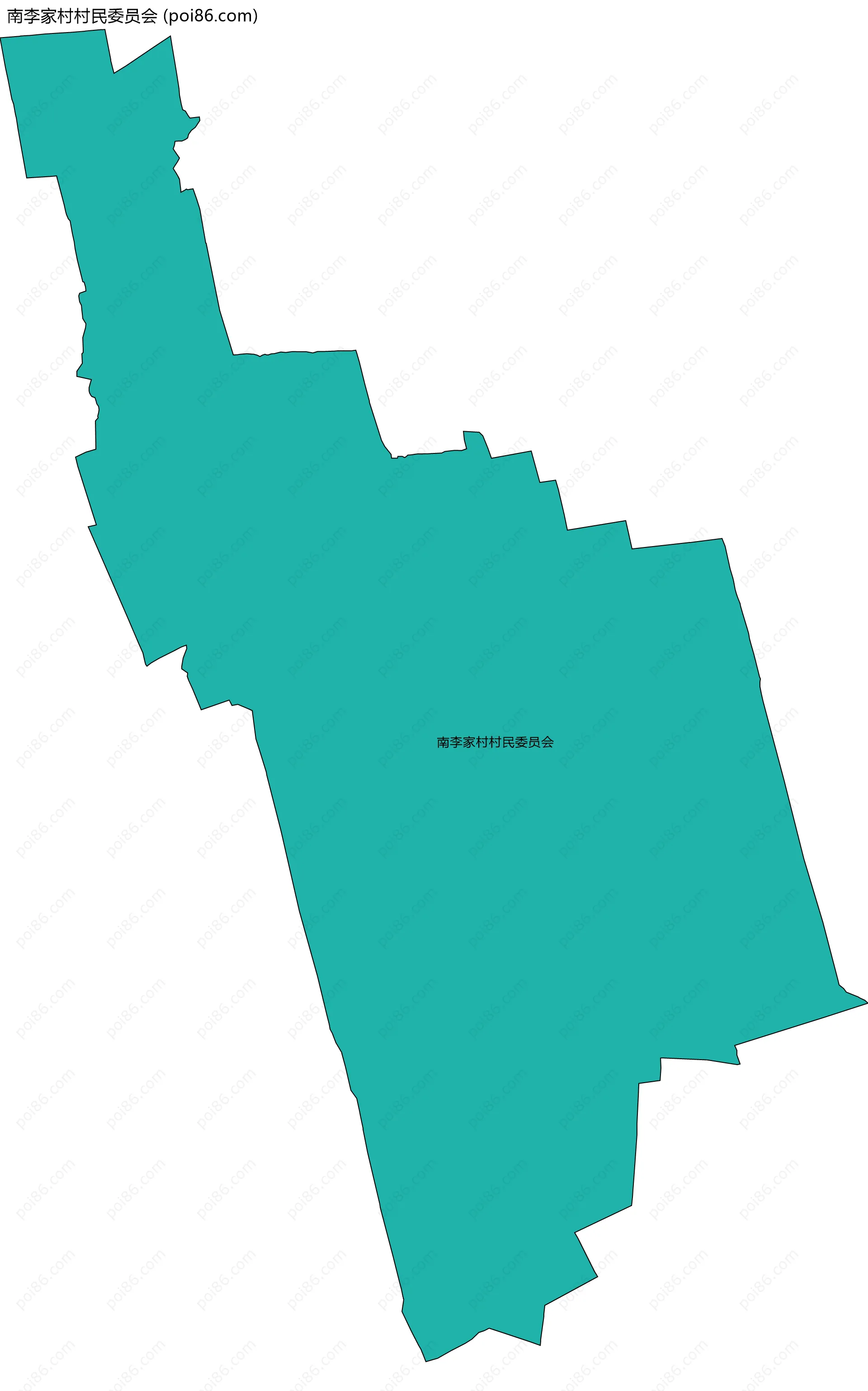 南李家村村民委员会边界地图