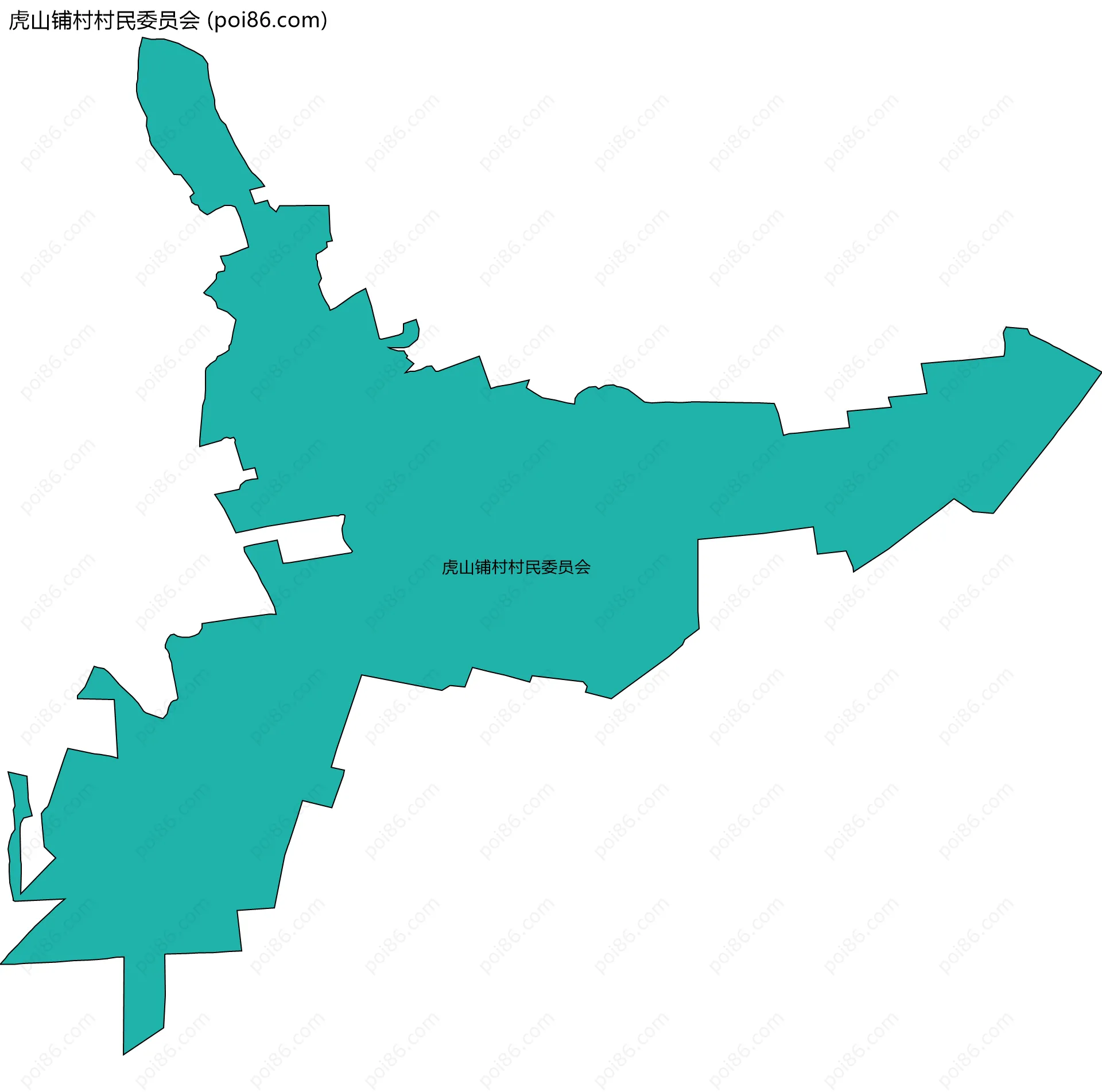 虎山铺村村民委员会边界地图