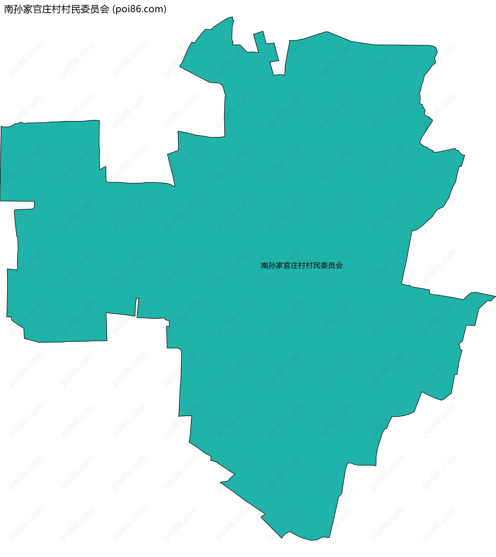 南孙家官庄村村民委员会边界地图