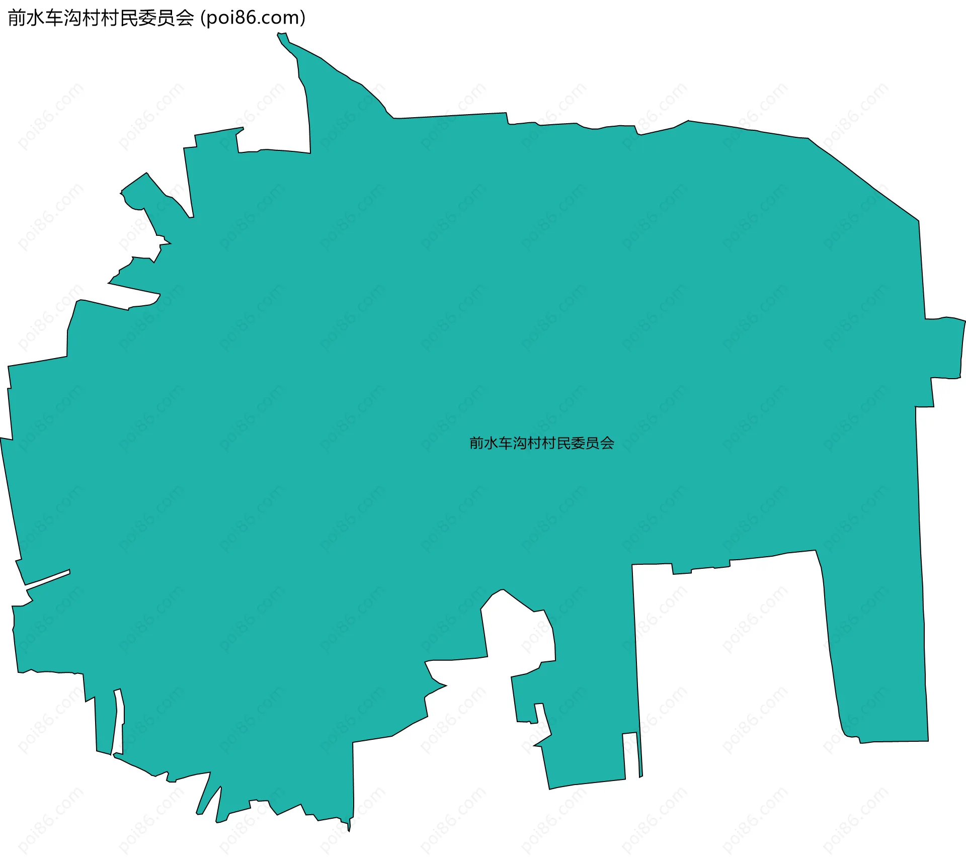 前水车沟村村民委员会边界地图