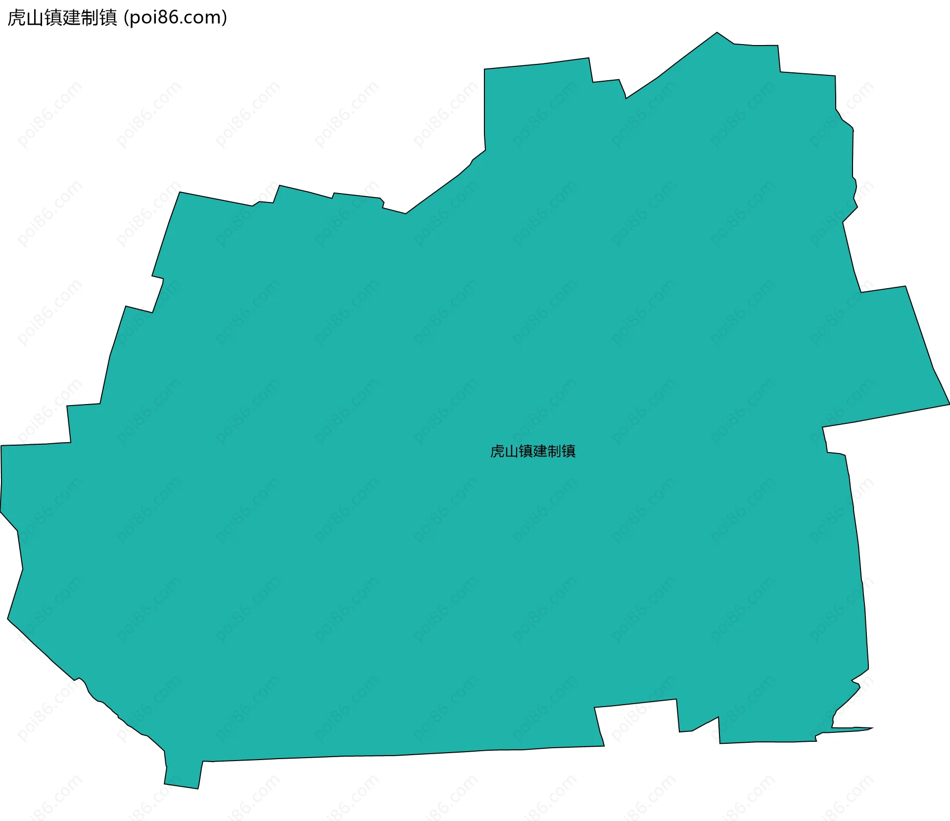 虎山镇建制镇边界地图