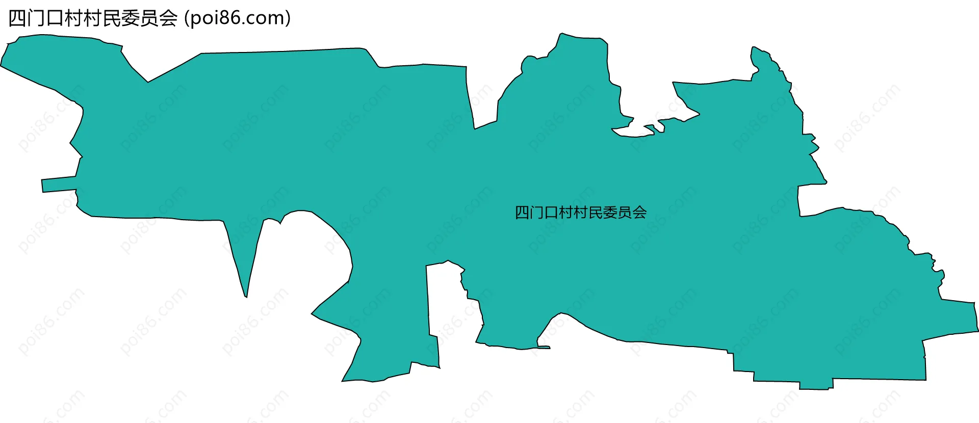 四门口村村民委员会边界地图