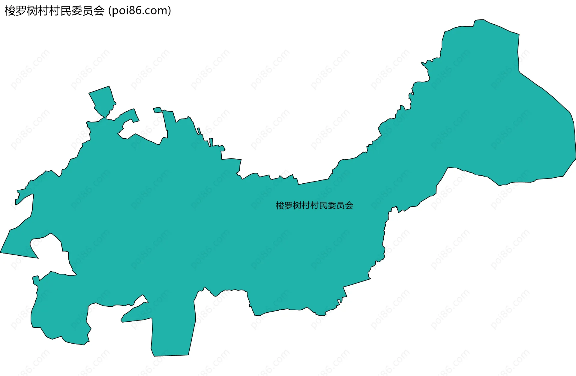 梭罗树村村民委员会边界地图