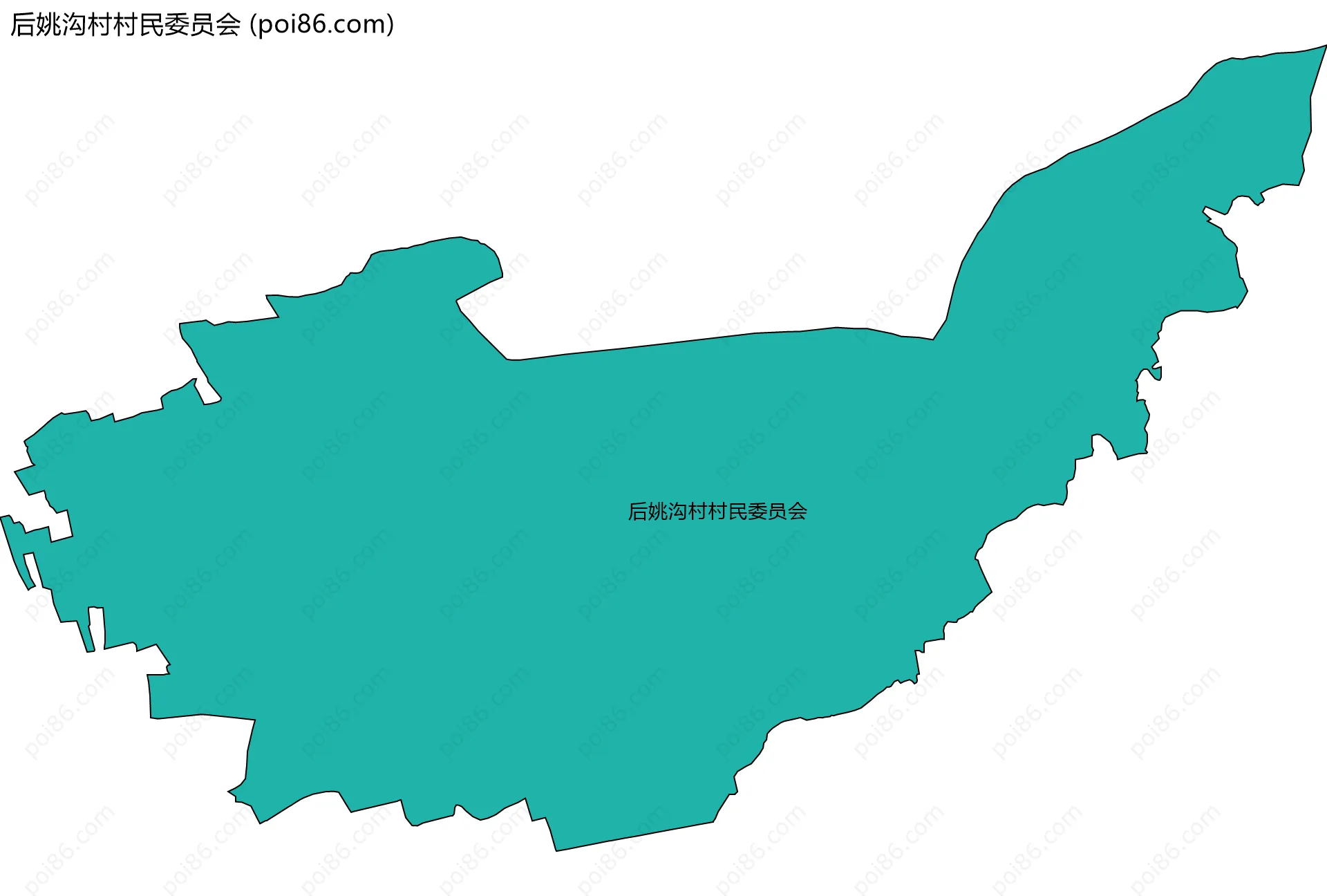 后姚沟村村民委员会边界地图