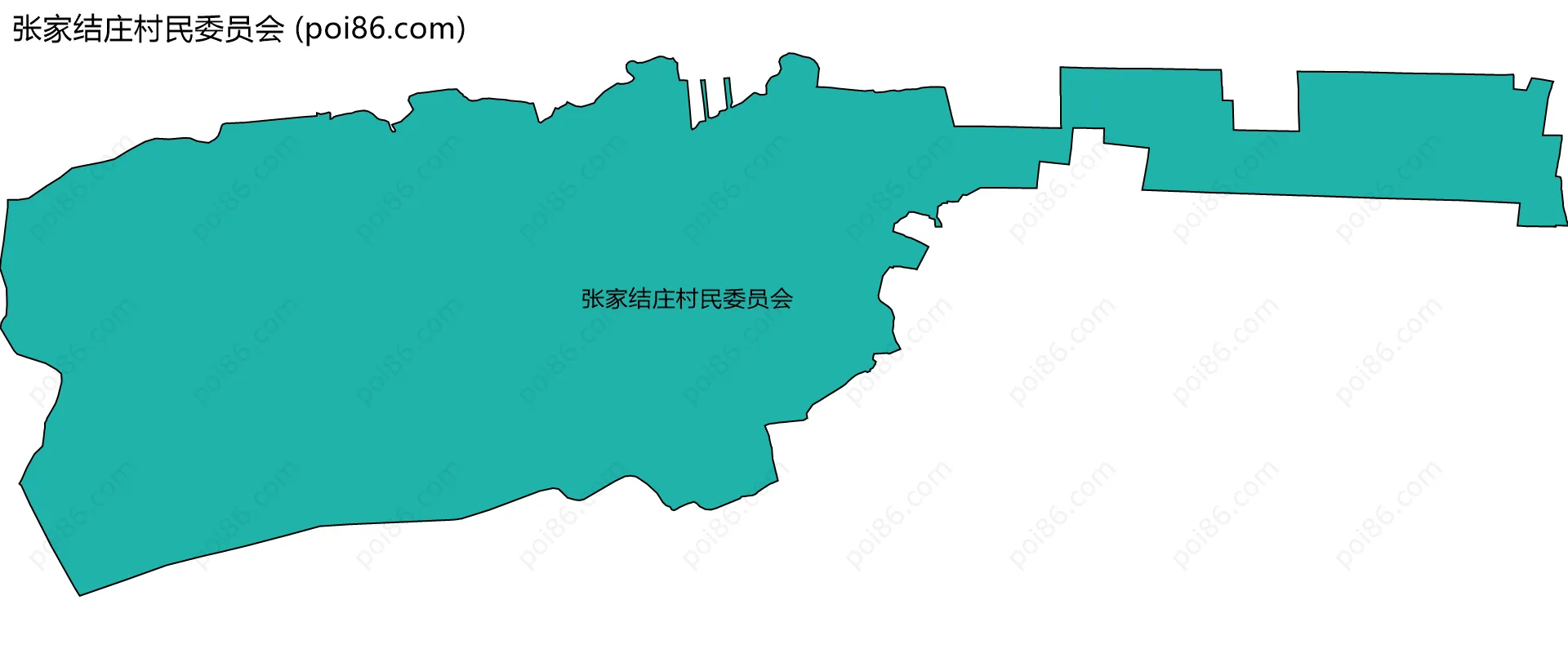 张家结庄村民委员会边界地图