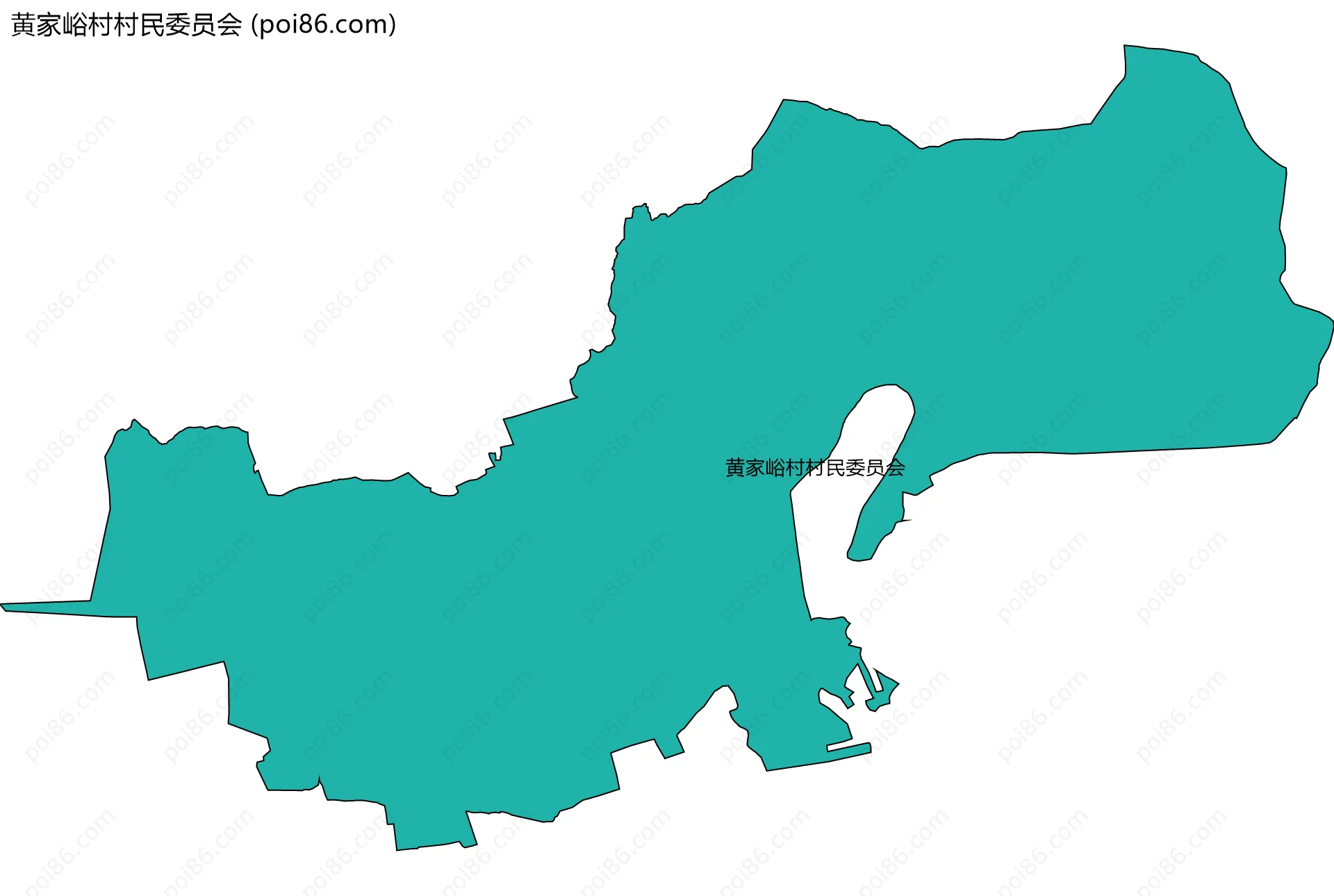 黄家峪村村民委员会边界地图