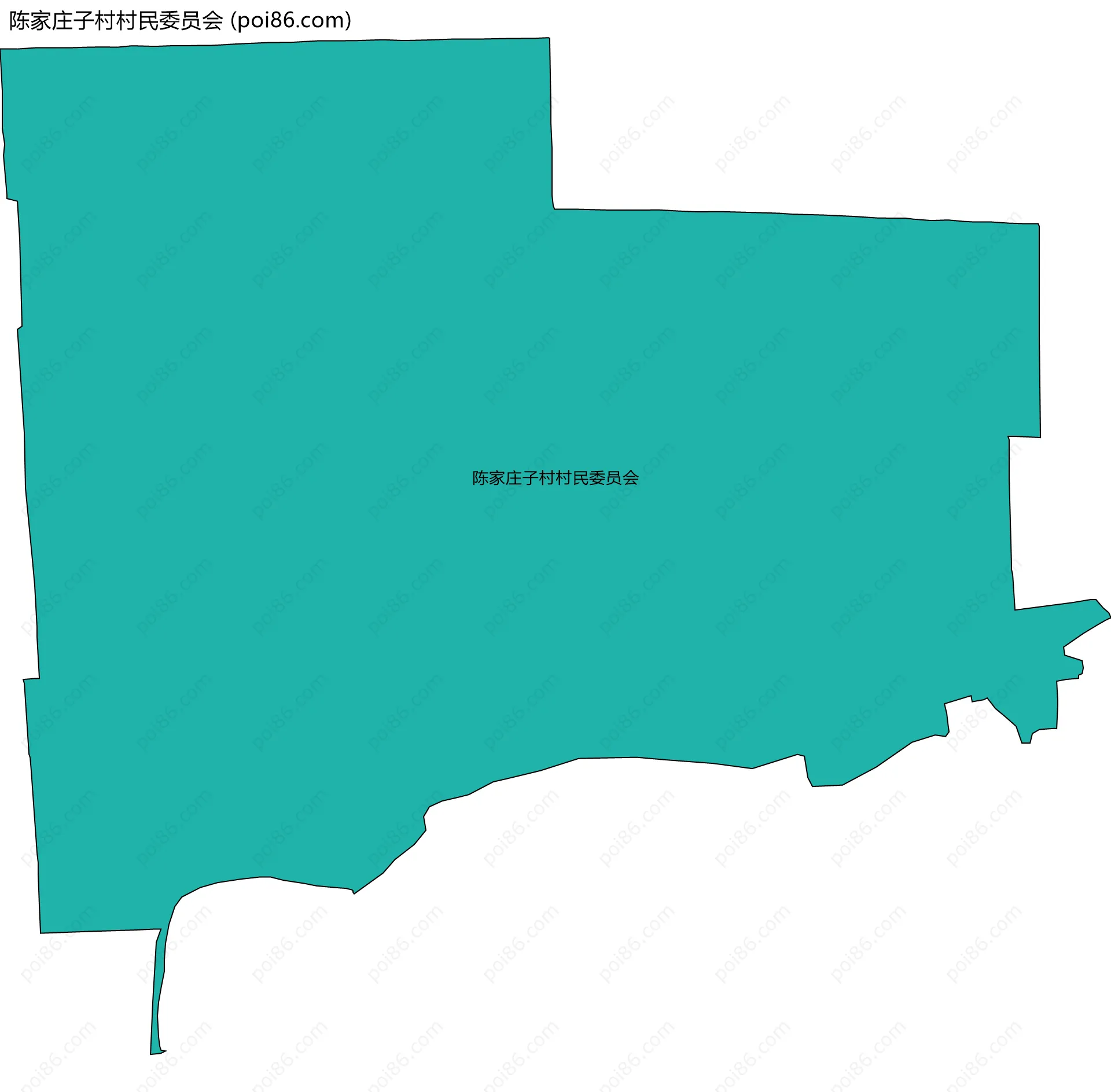 陈家庄子村村民委员会边界地图
