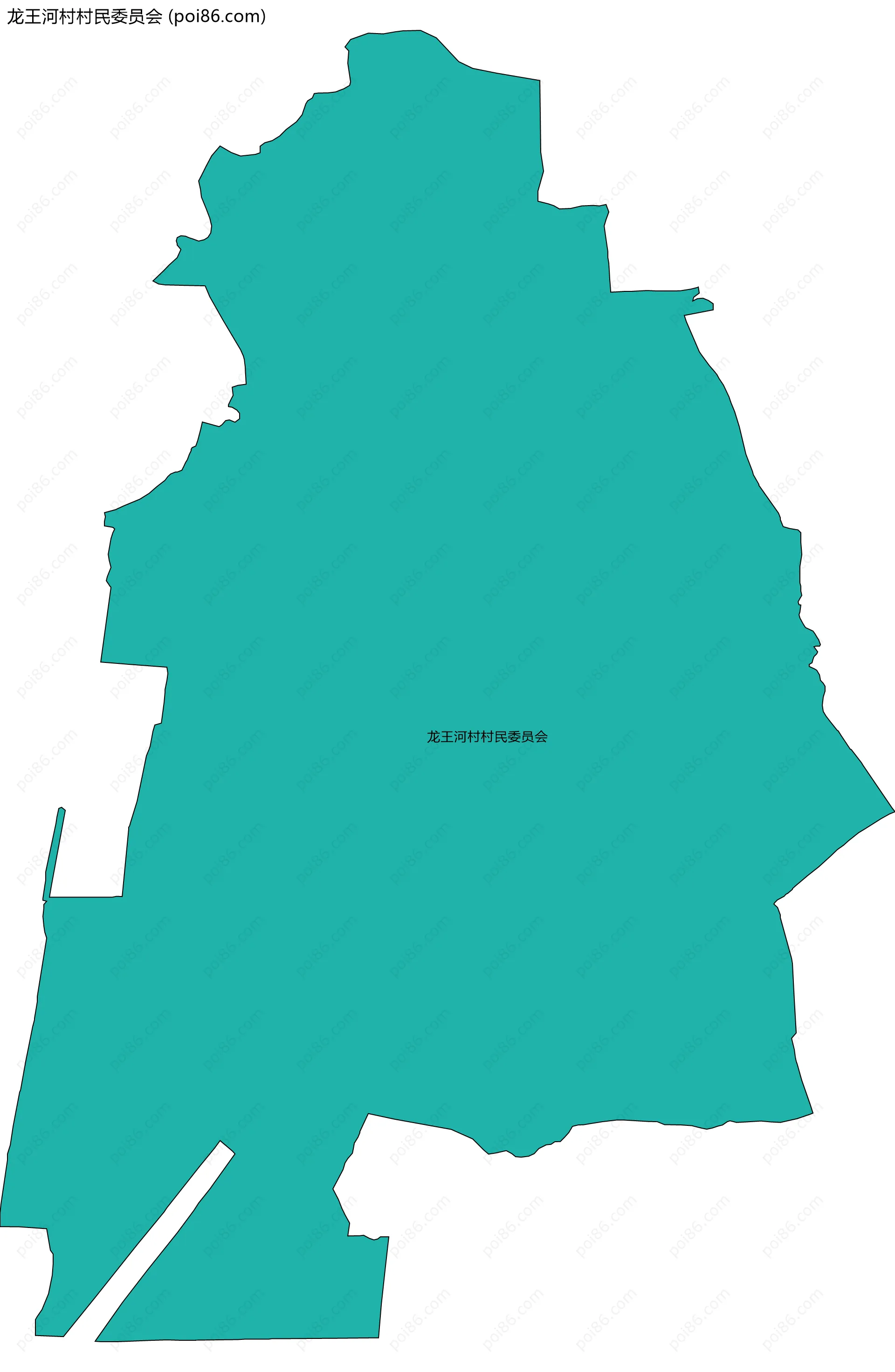 龙王河村村民委员会边界地图