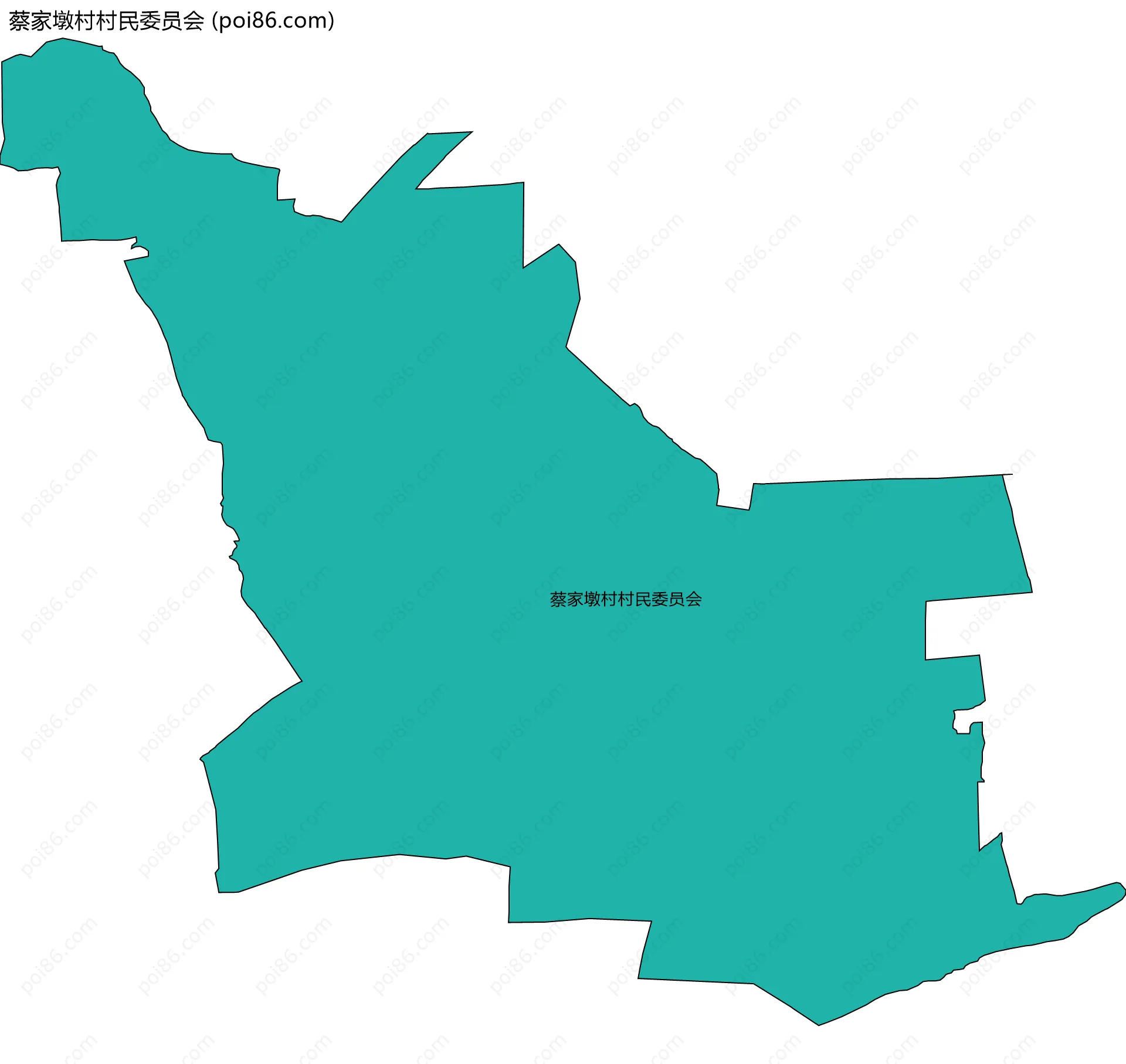 蔡家墩村村民委员会边界地图