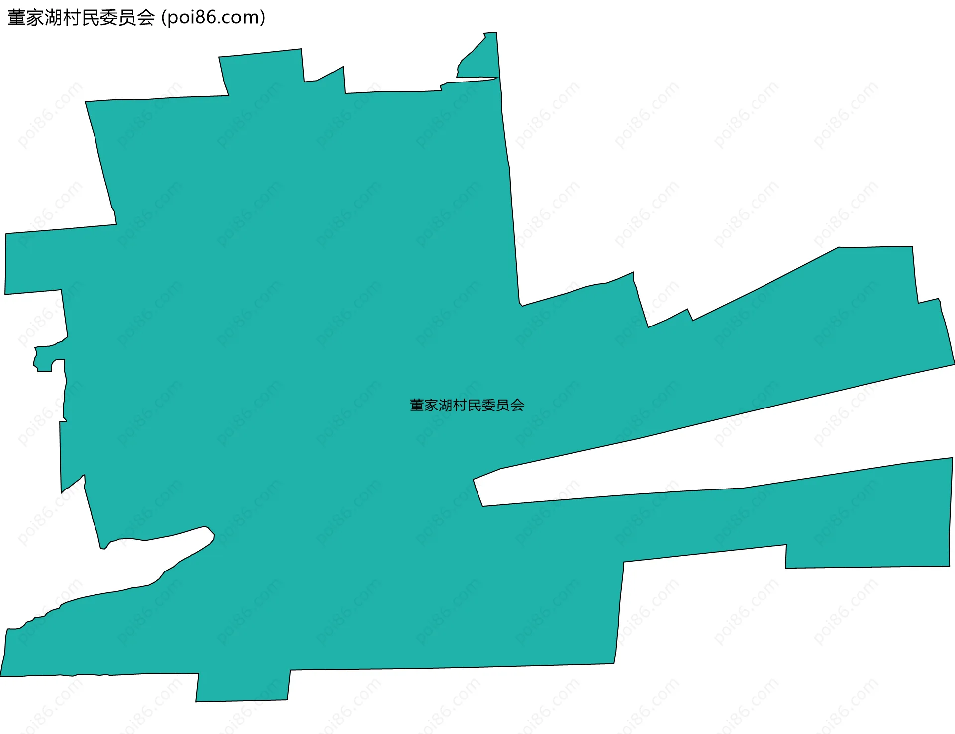 董家湖村民委员会边界地图