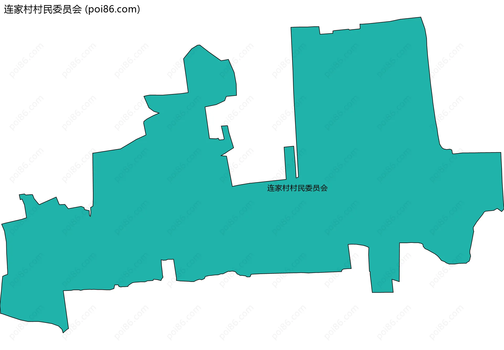 连家村村民委员会边界地图