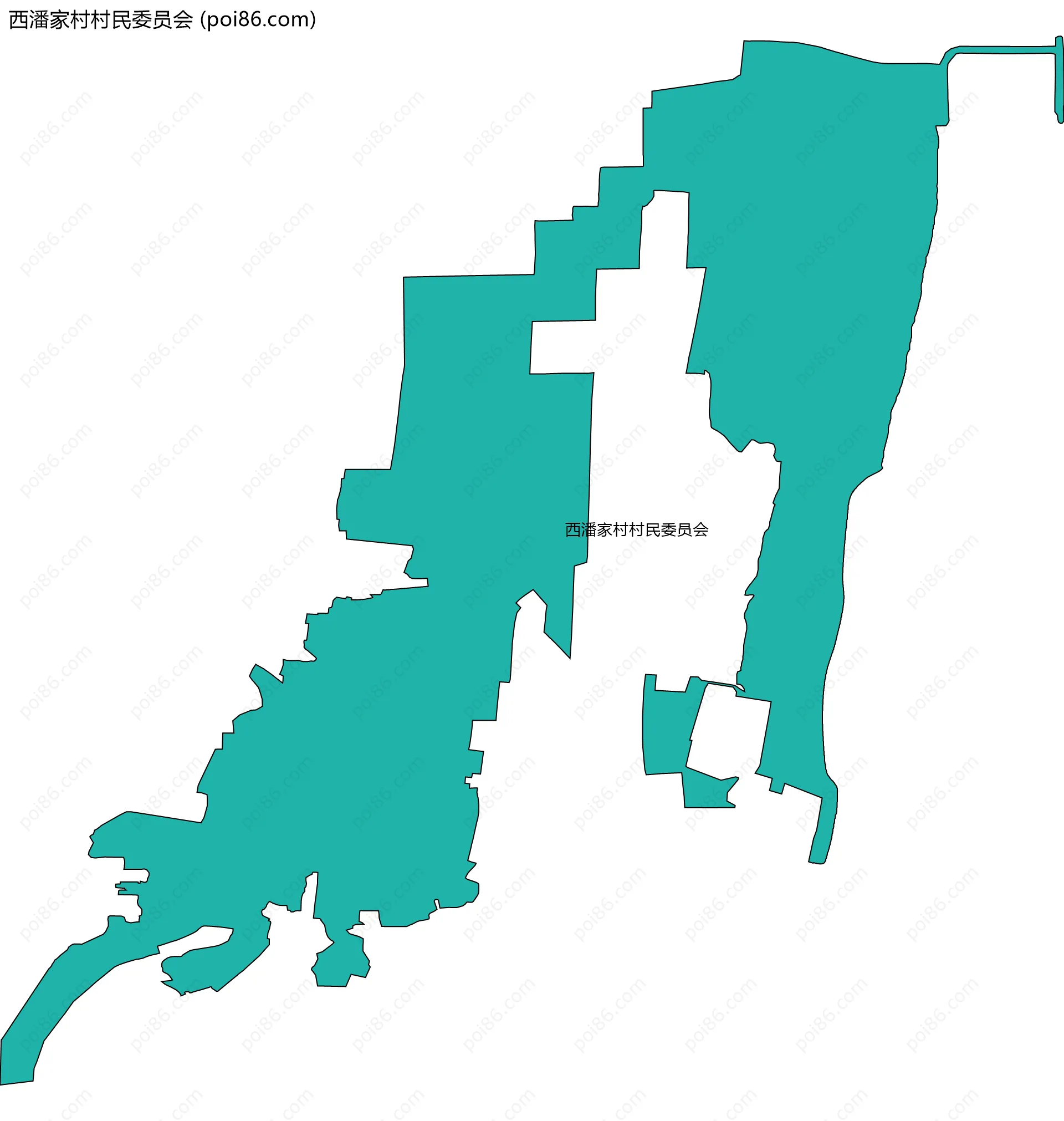 西潘家村村民委员会边界地图