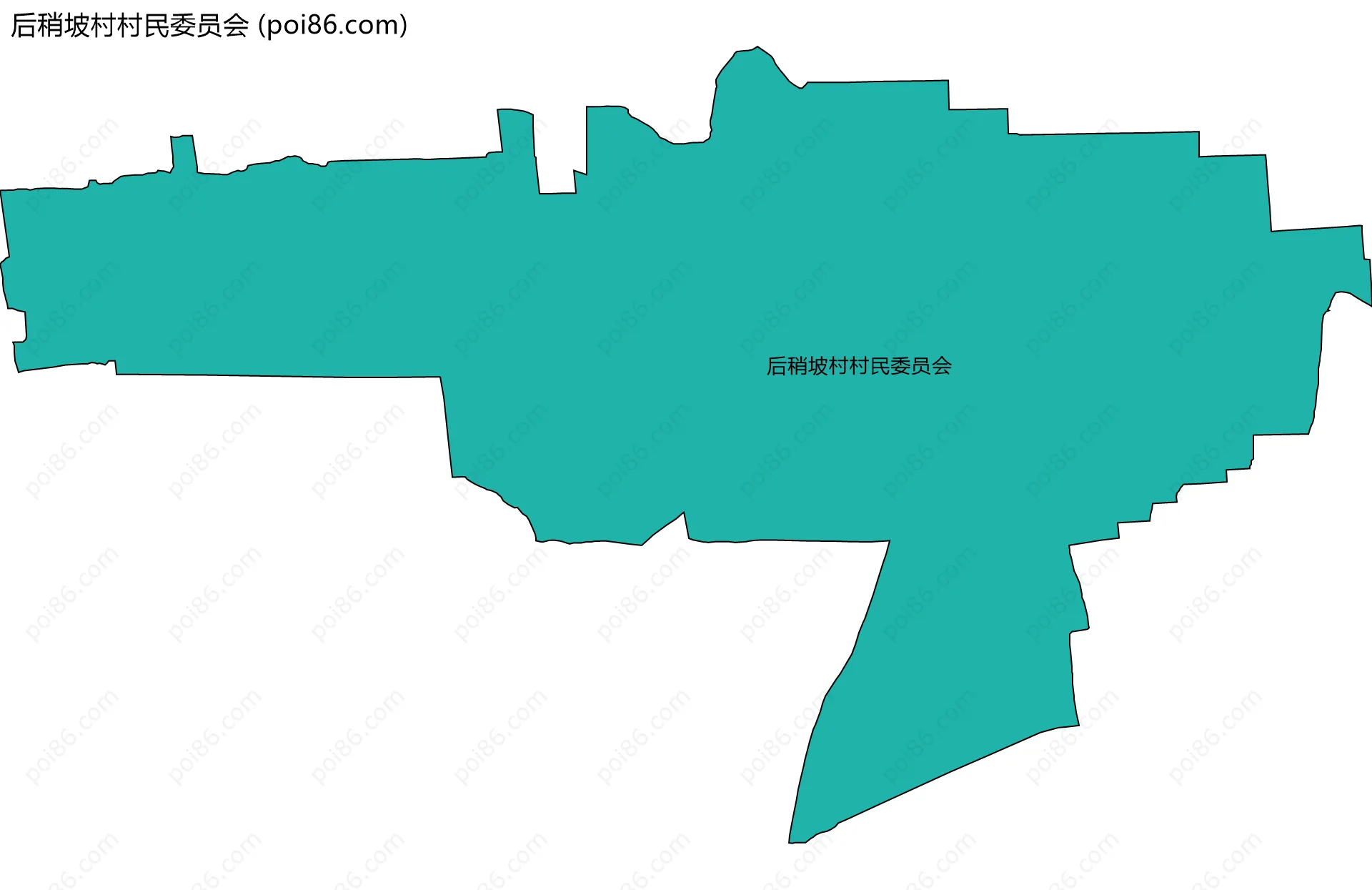 后稍坡村村民委员会边界地图